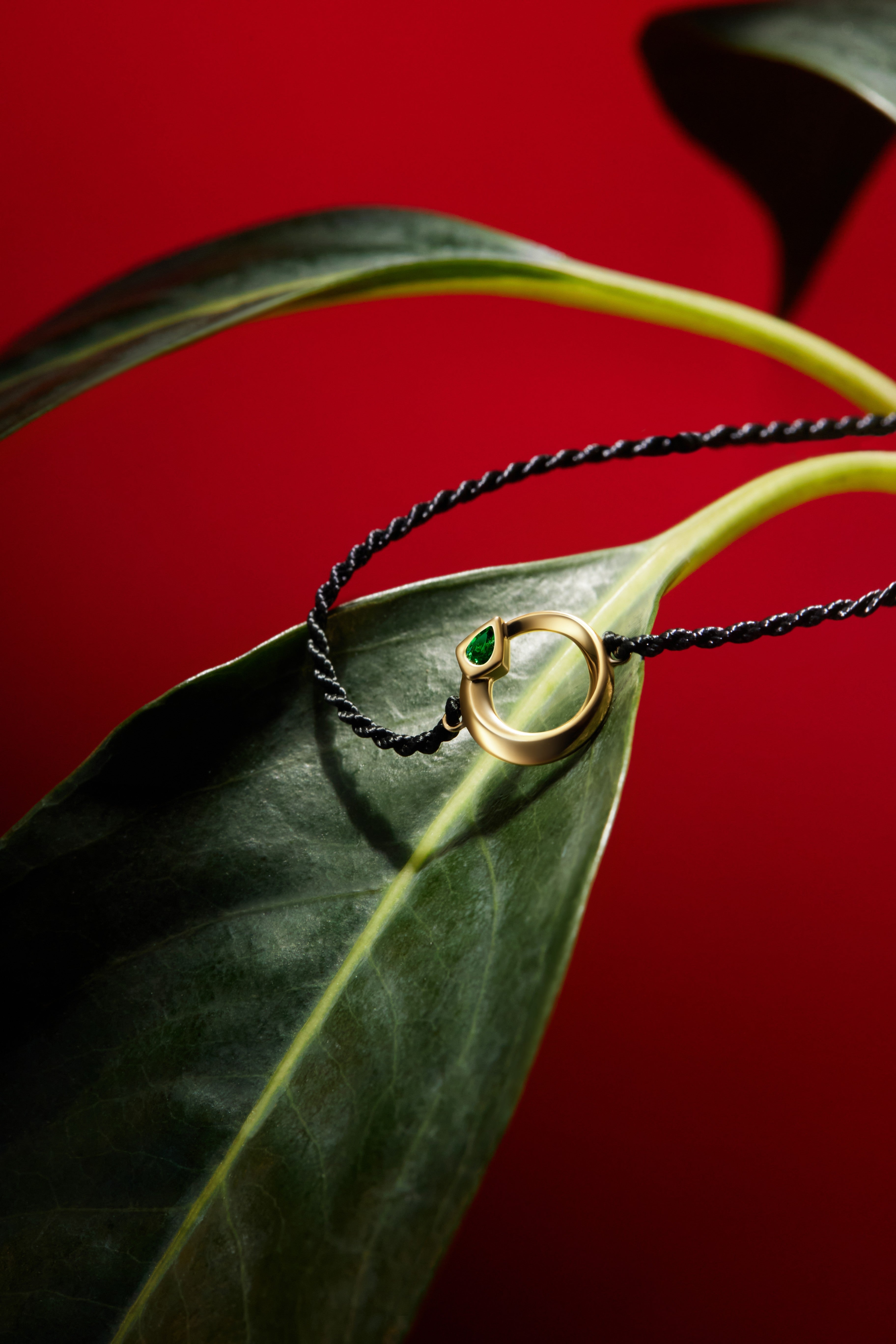 12 Chinese Zodiac - Year of the Snake Cord Bracelet - 18K Solid Gold - YIN Fine Jewelry - Chinese Modern Gold Jewelry