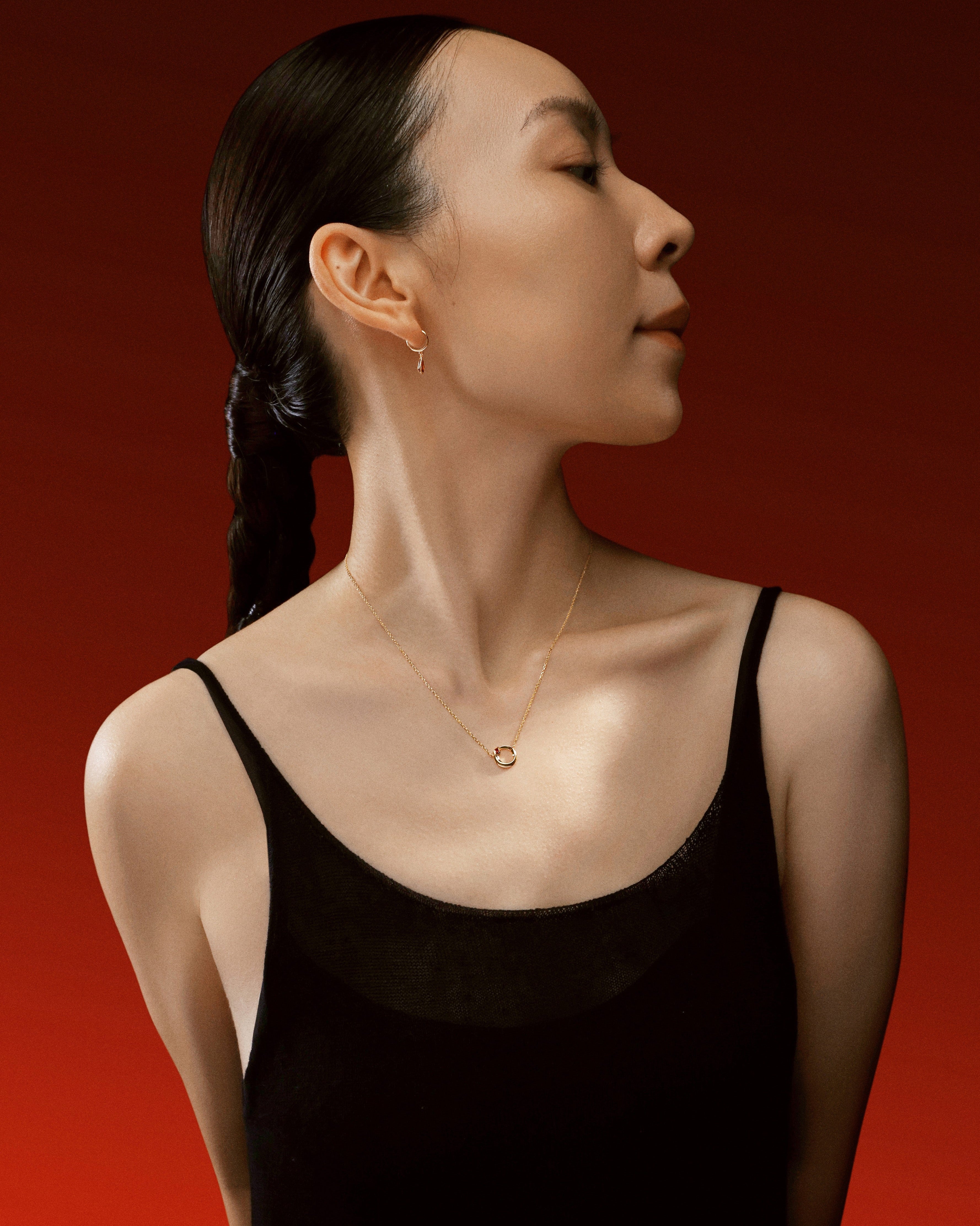12 Chinese Zodiac - Year of the Snake Drop Earrings - 18K Solid Gold - YIN Fine Jewelry - Chinese Modern Gold Jewelry