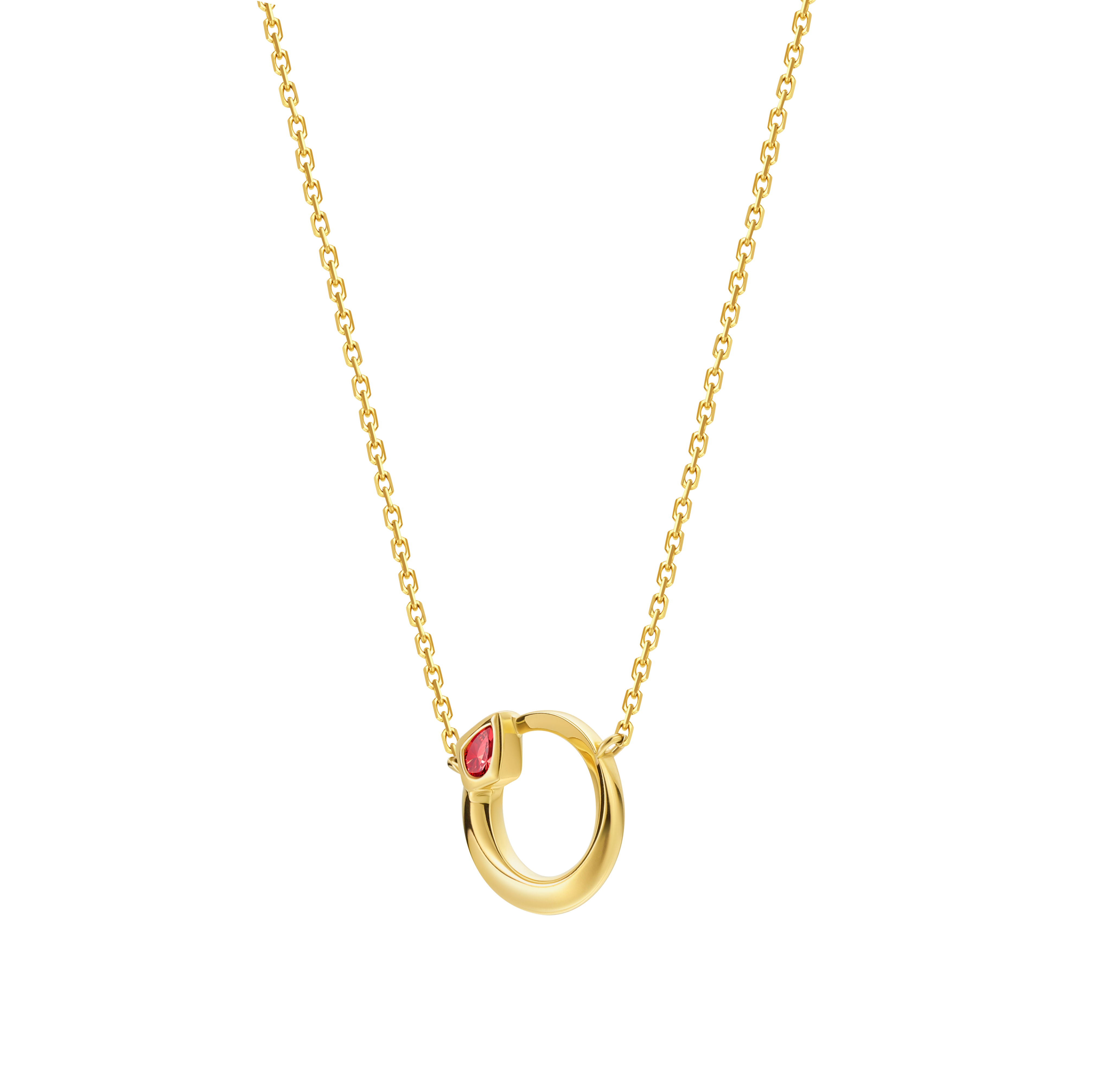 12 Chinese Zodiac - Year of the Snake Necklace - 18K Solid Gold - YIN Fine Jewelry - Chinese Modern Gold Jewelry