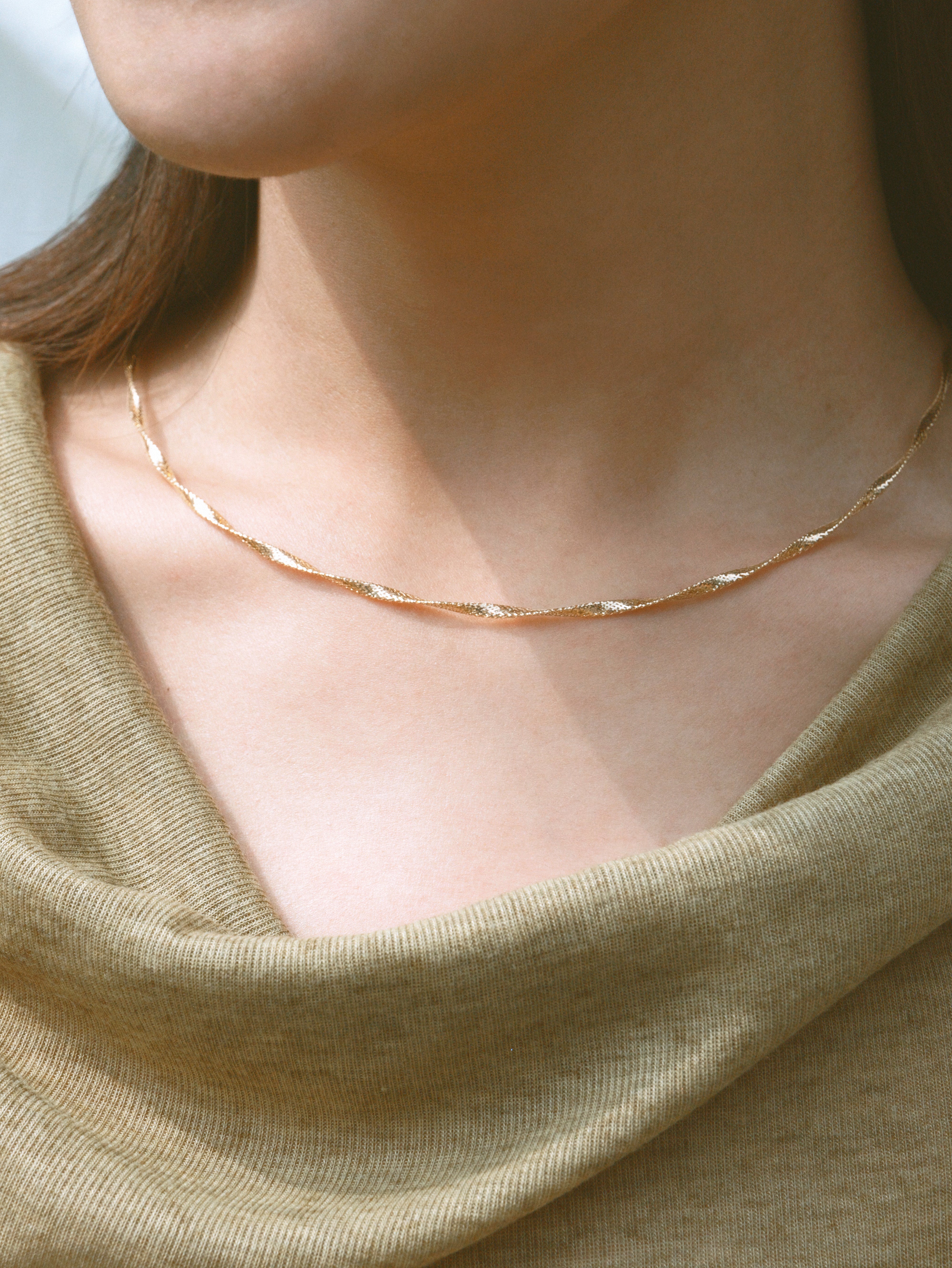 The Essentials Single Twist Braided Necklace