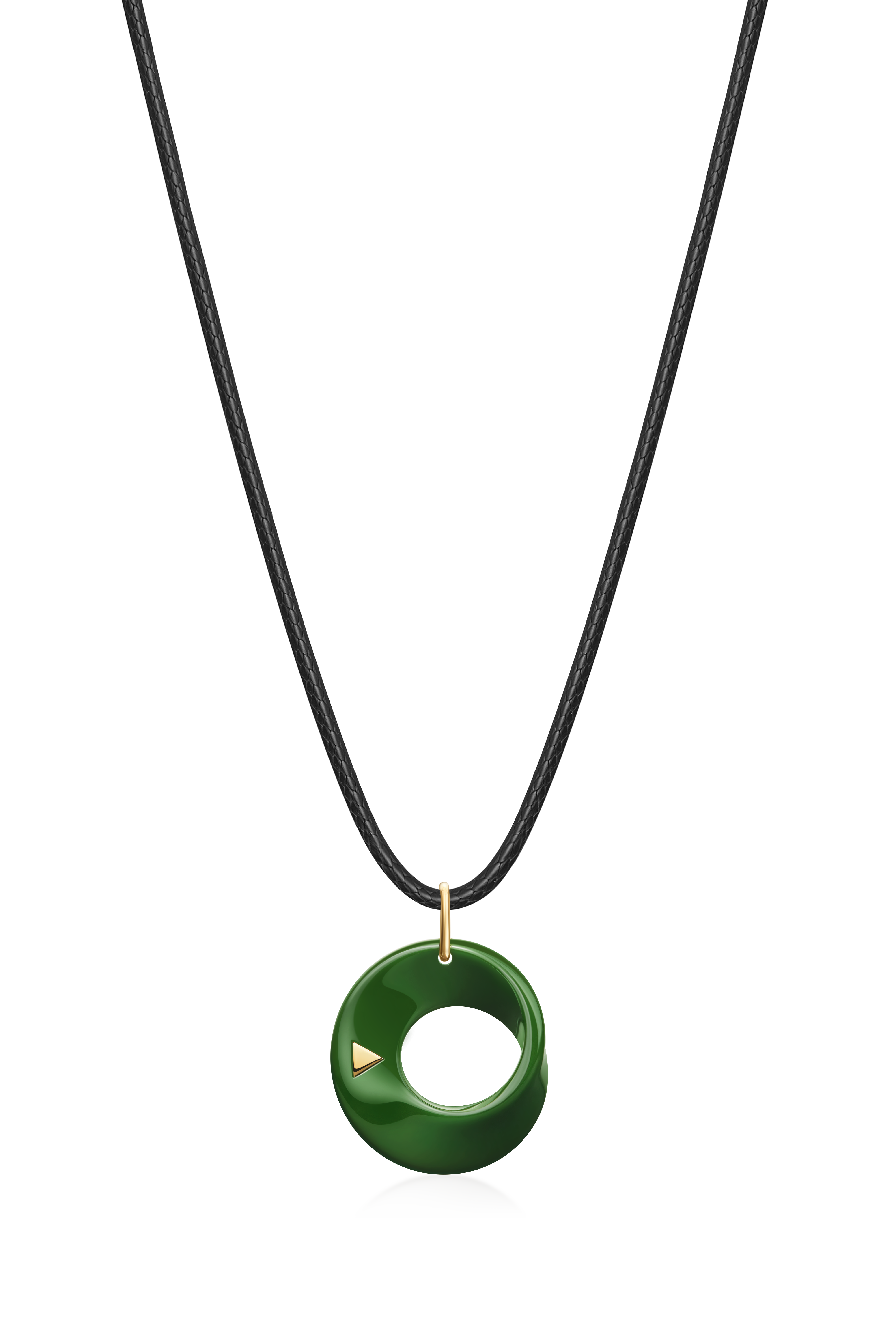 The Möbius High-Tech Ceramic Pendant Necklace - Green