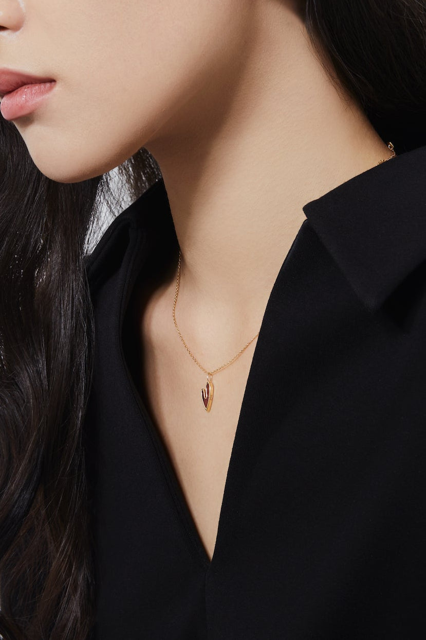 The Joy Carnelian Heart Pendant Necklace