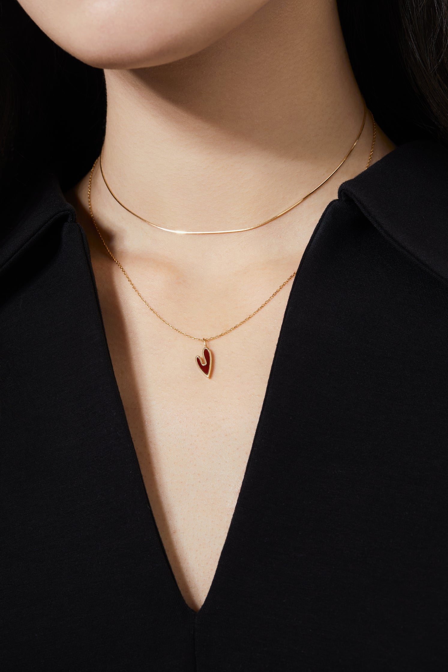 The Joy Carnelian Heart Pendant Necklace