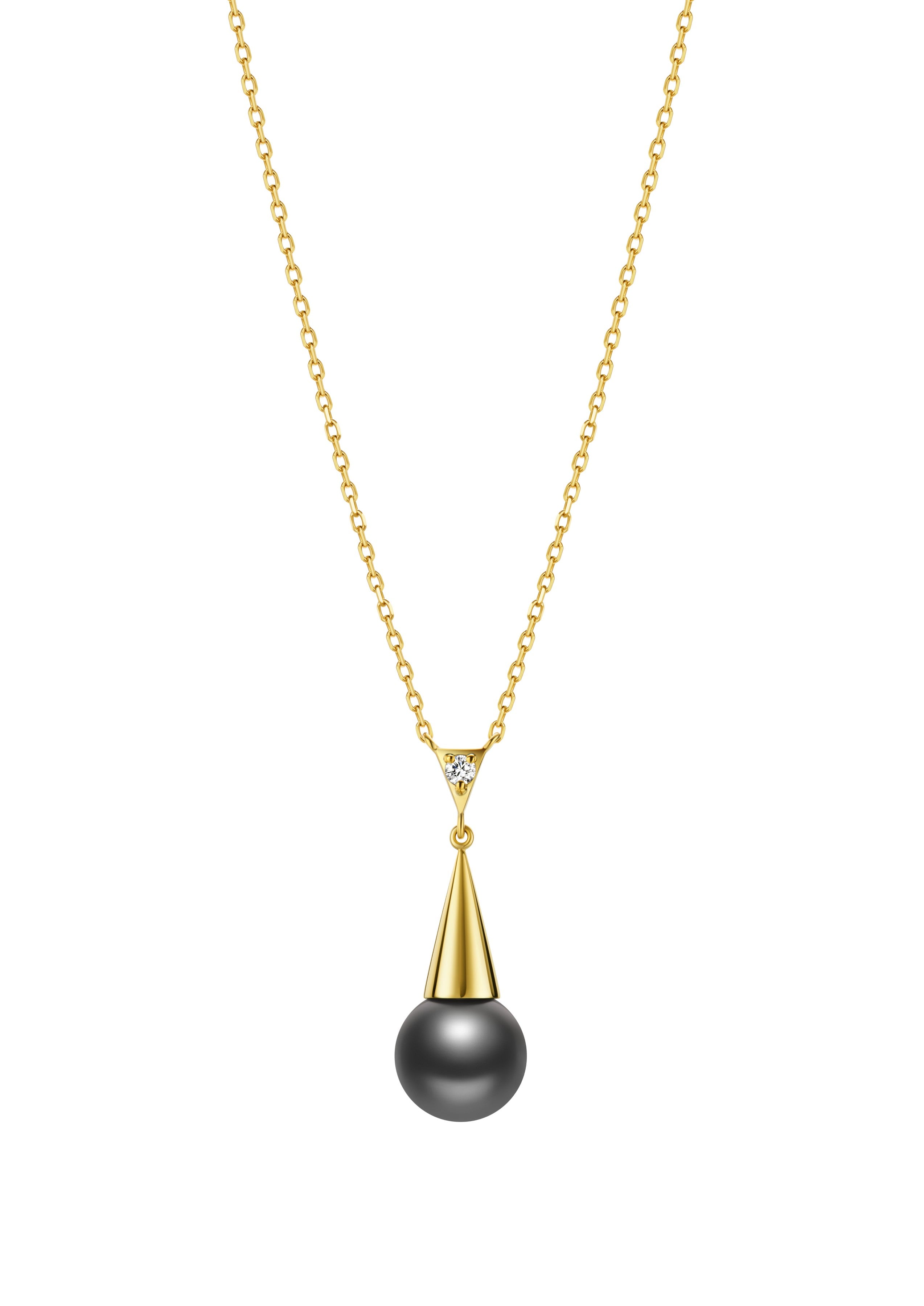 Black Tahitian Pearl Gelato Necklace