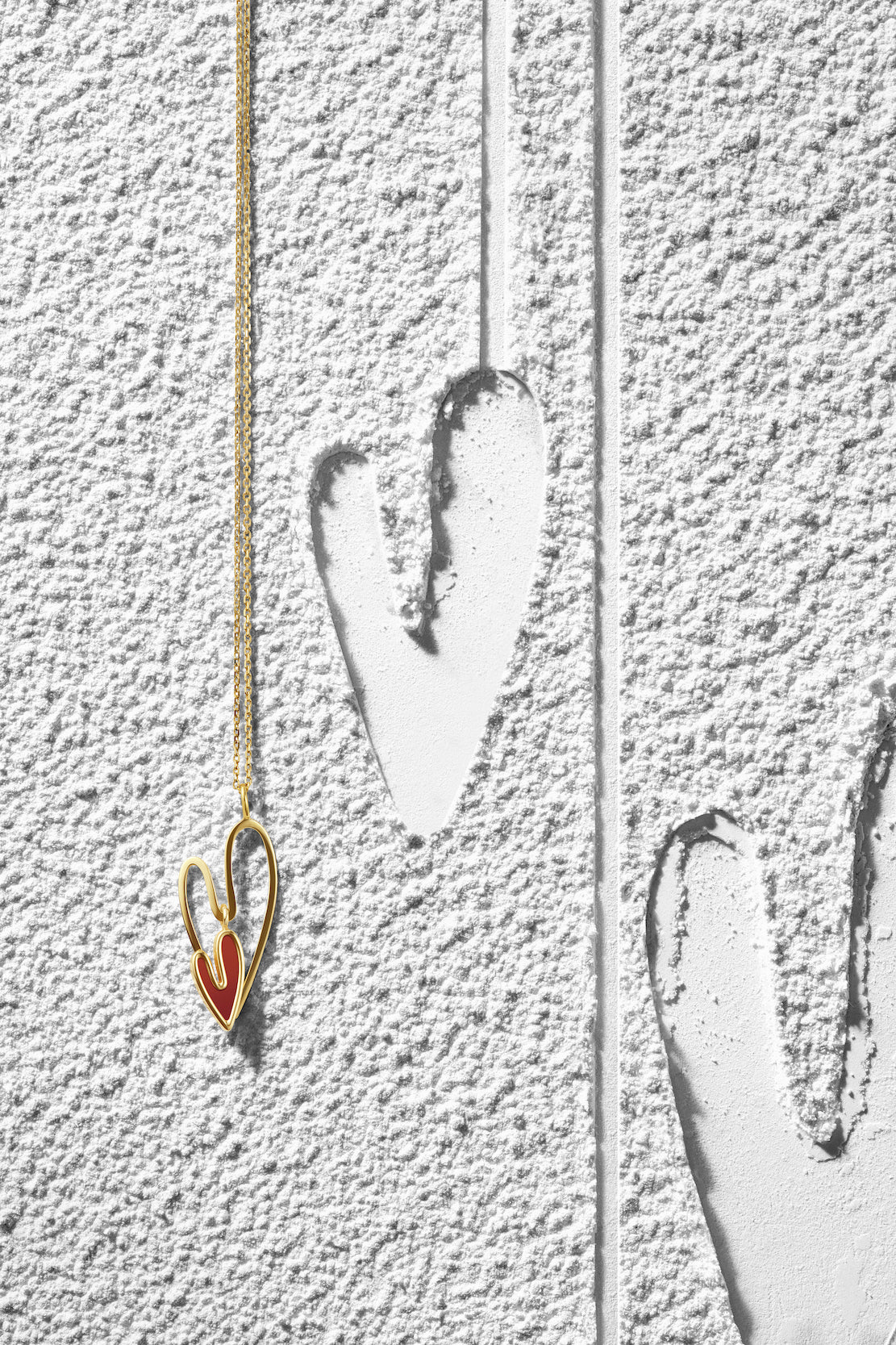 The Joy Carnelian Double Heart Pendant Necklace