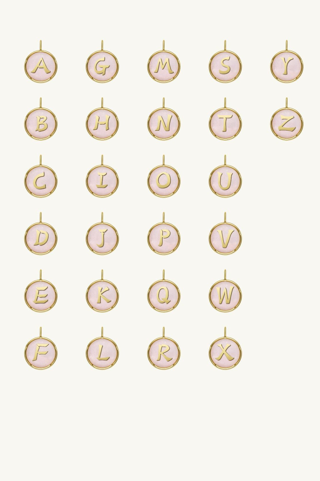 Calligraphy Initial Pendant Necklace