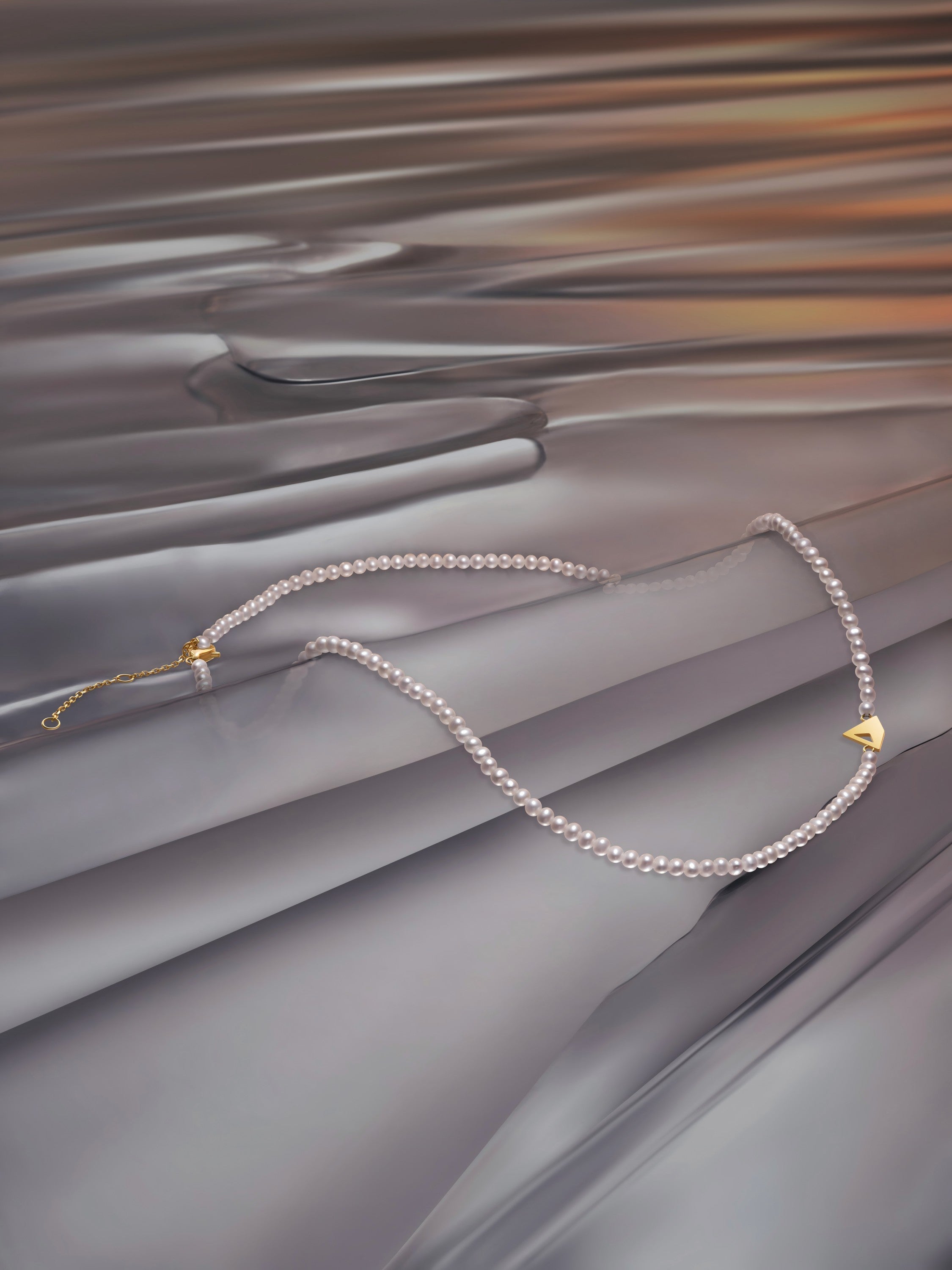 Beaded Pearl Chocker - 18K Solid Gold - YIN Fine Jewelry - Chinese Modern Gold Jewelry