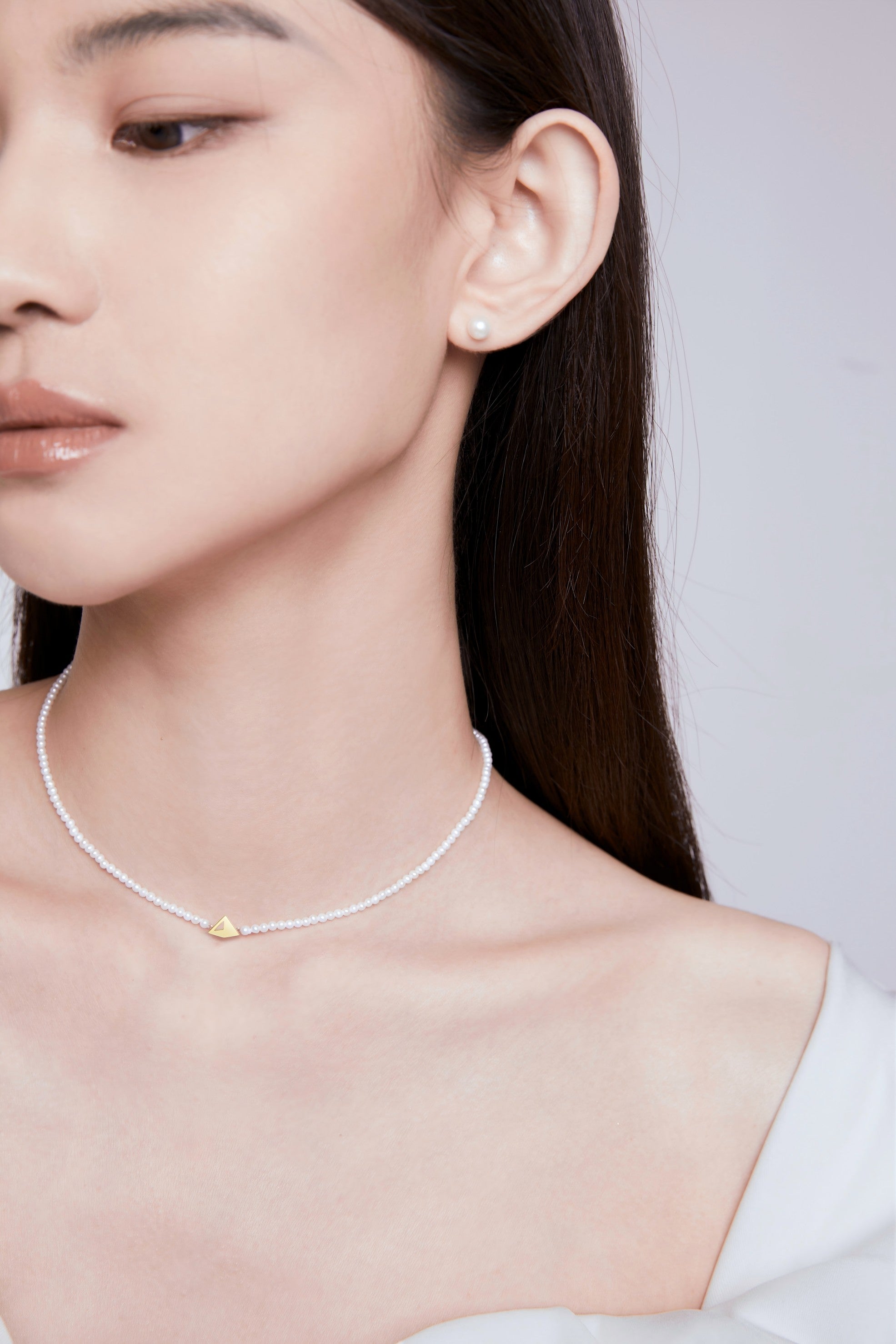 Beaded Pearl Chocker - 18K Solid Gold - YIN Fine Jewelry - Chinese Modern Gold Jewelry