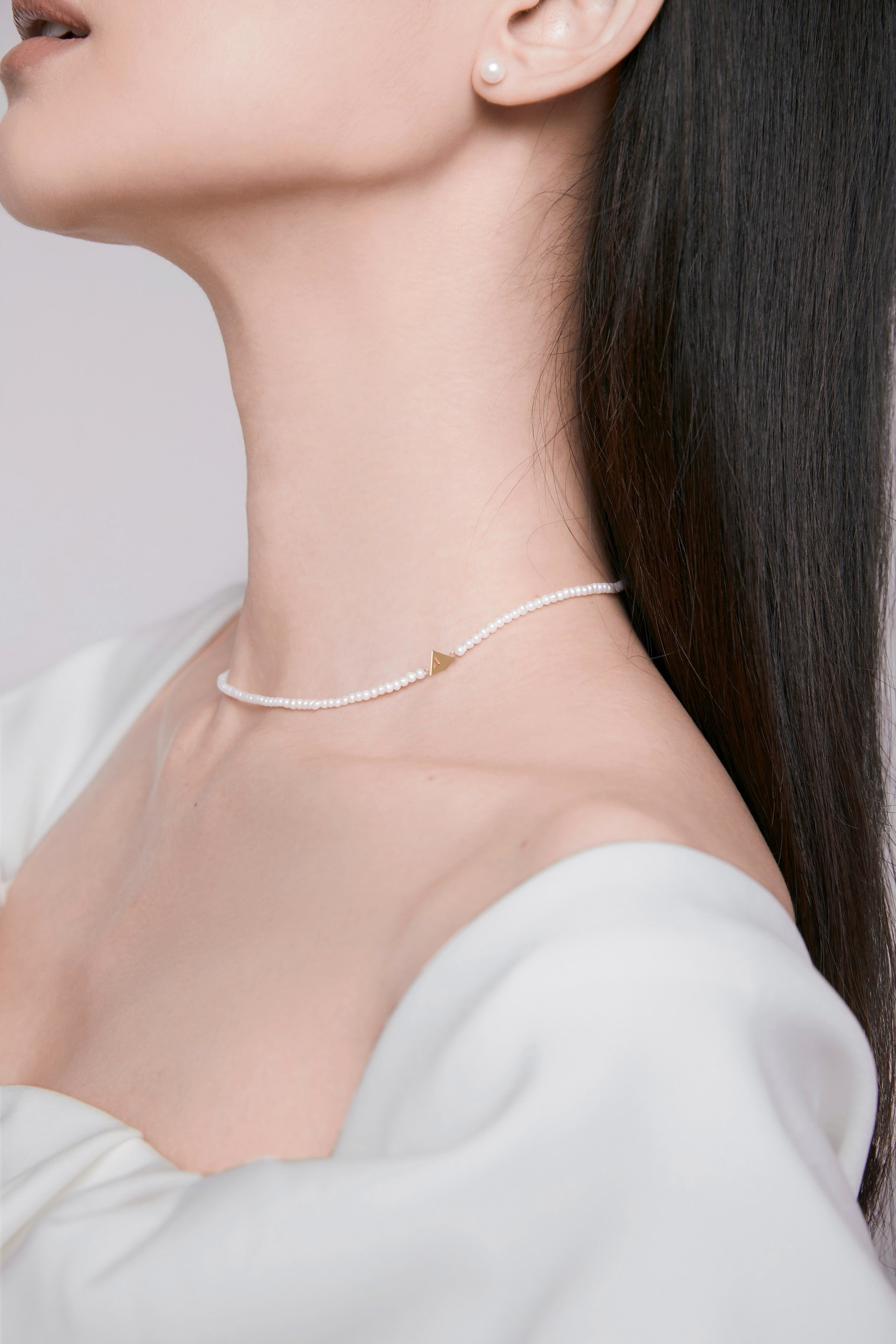 Beaded Pearl Chocker - 18K Solid Gold - YIN Fine Jewelry - Chinese Modern Gold Jewelry