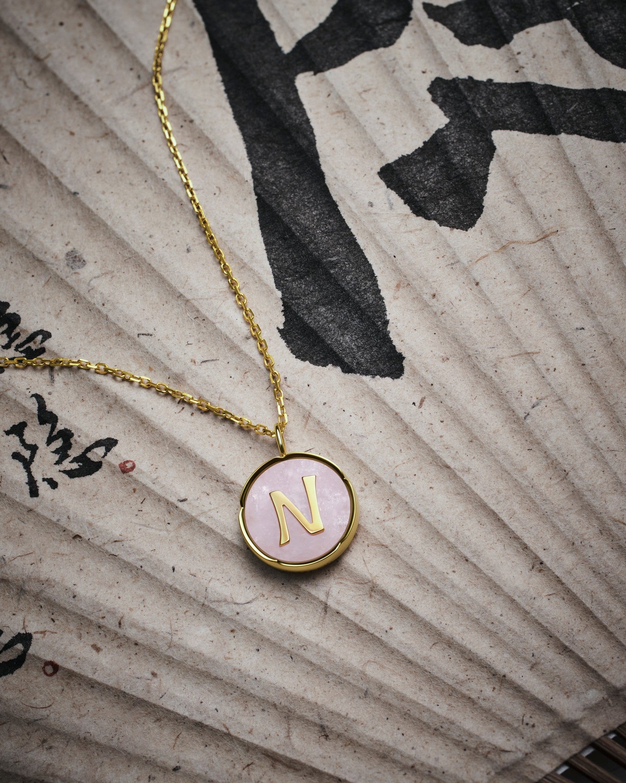 The Neo-Signet Calligraphy Letter Pendant - 18K Solid Gold - YIN Fine Jewelry - Chinese Modern Gold Jewelry