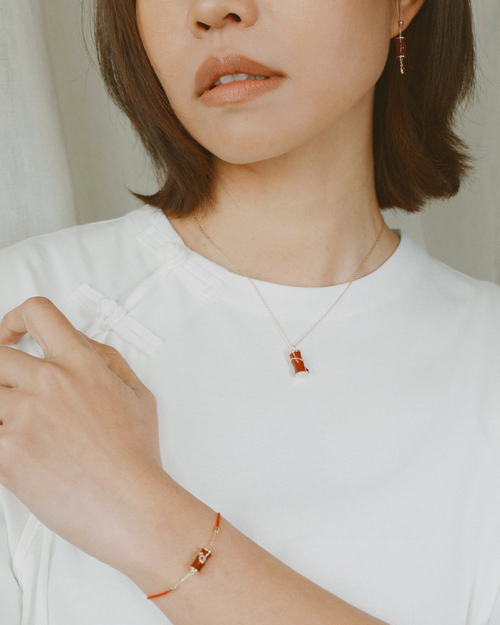 Firecracker Carnelian Pendant Necklace