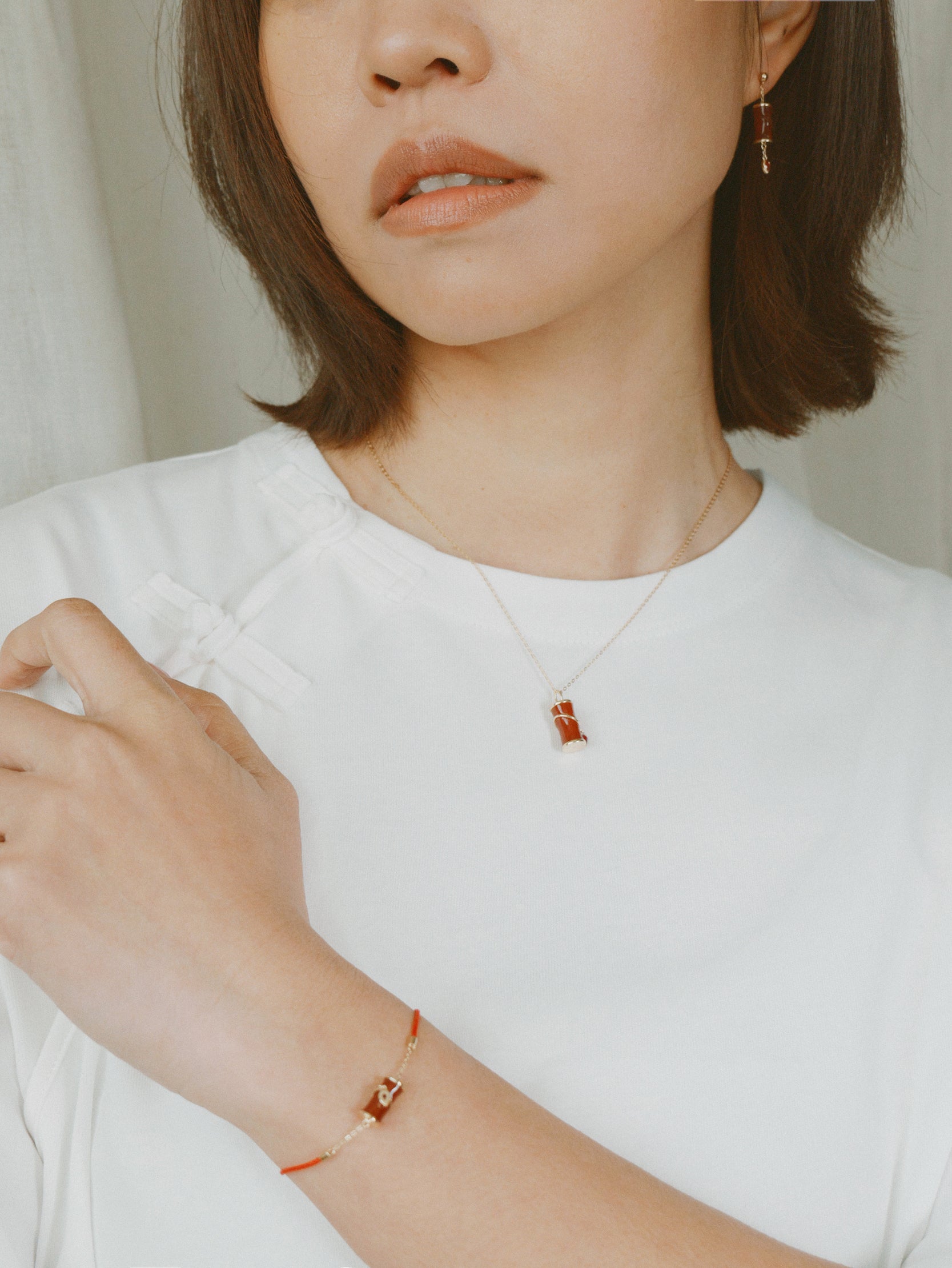 Firecracker Carnelian Pendant Necklace
