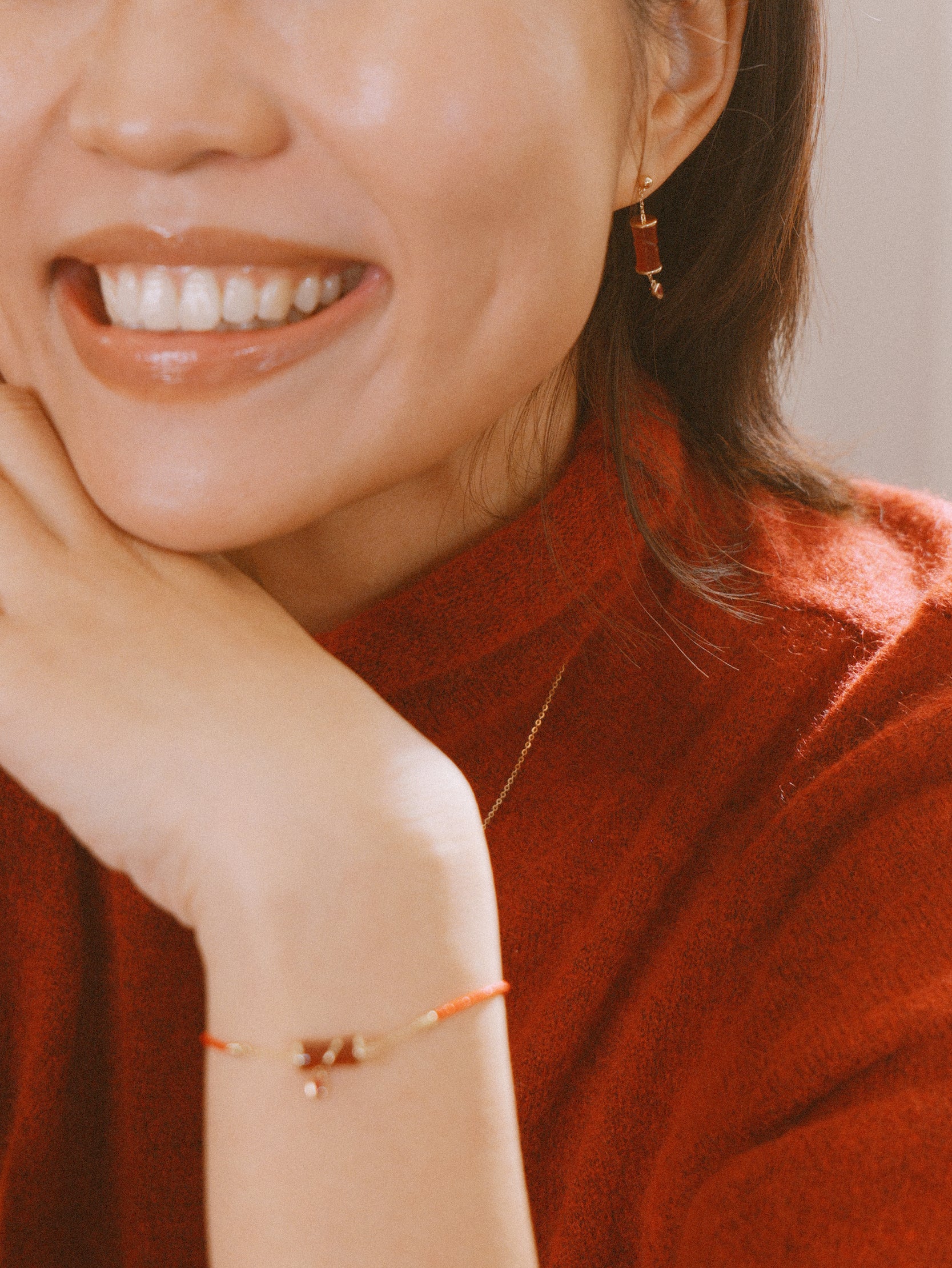 The Revival Firecracker Carnelian Red Cord