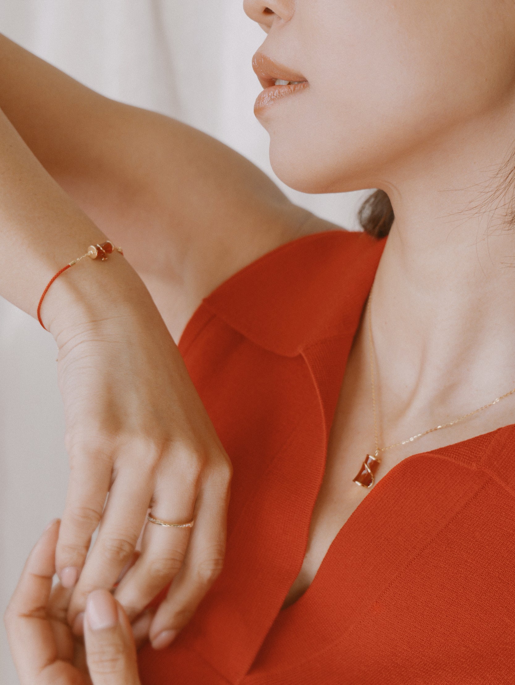 Firecracker Carnelian Pendant Necklace