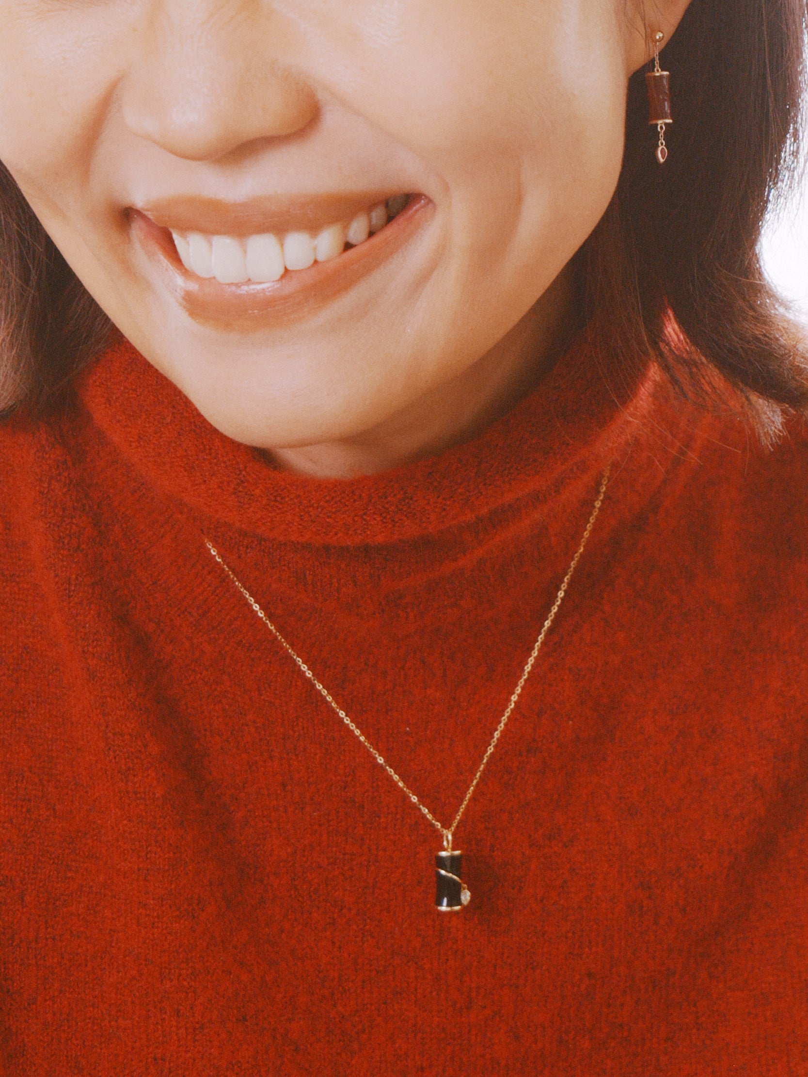 The Revival Firecracker Onyx Pendant Necklace