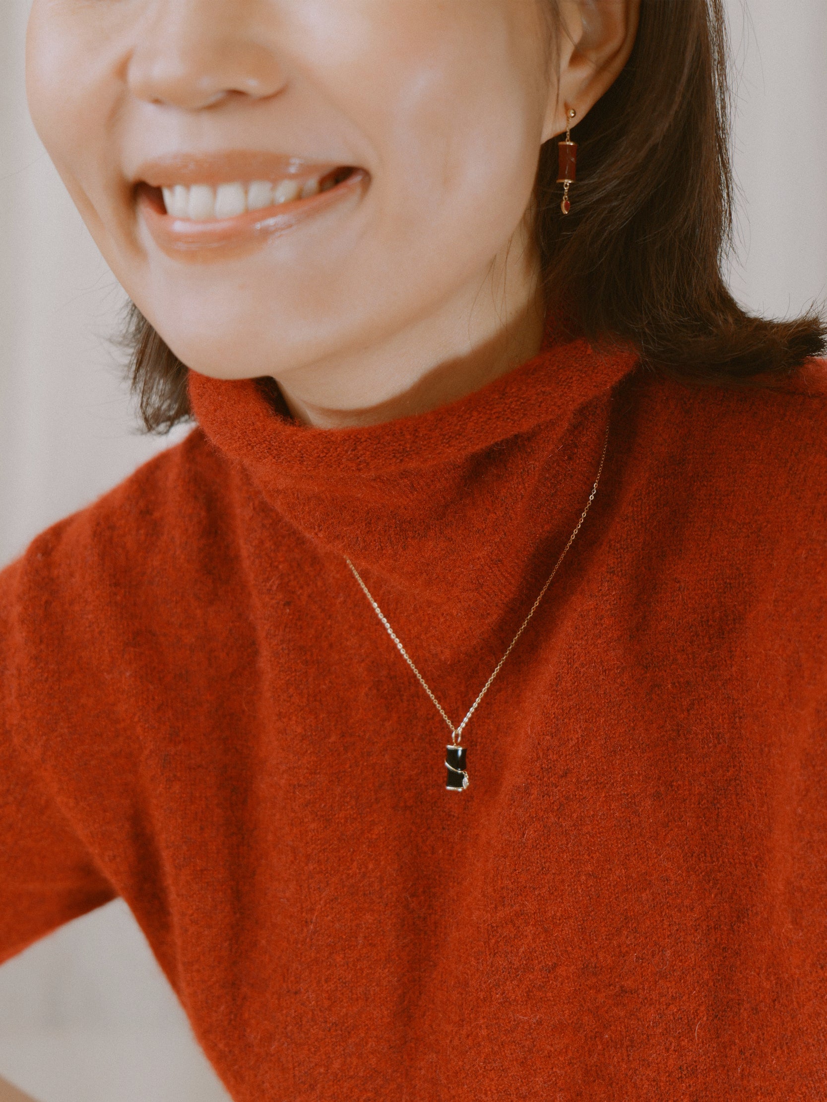 The Revival Firecracker Onyx Pendant Necklace