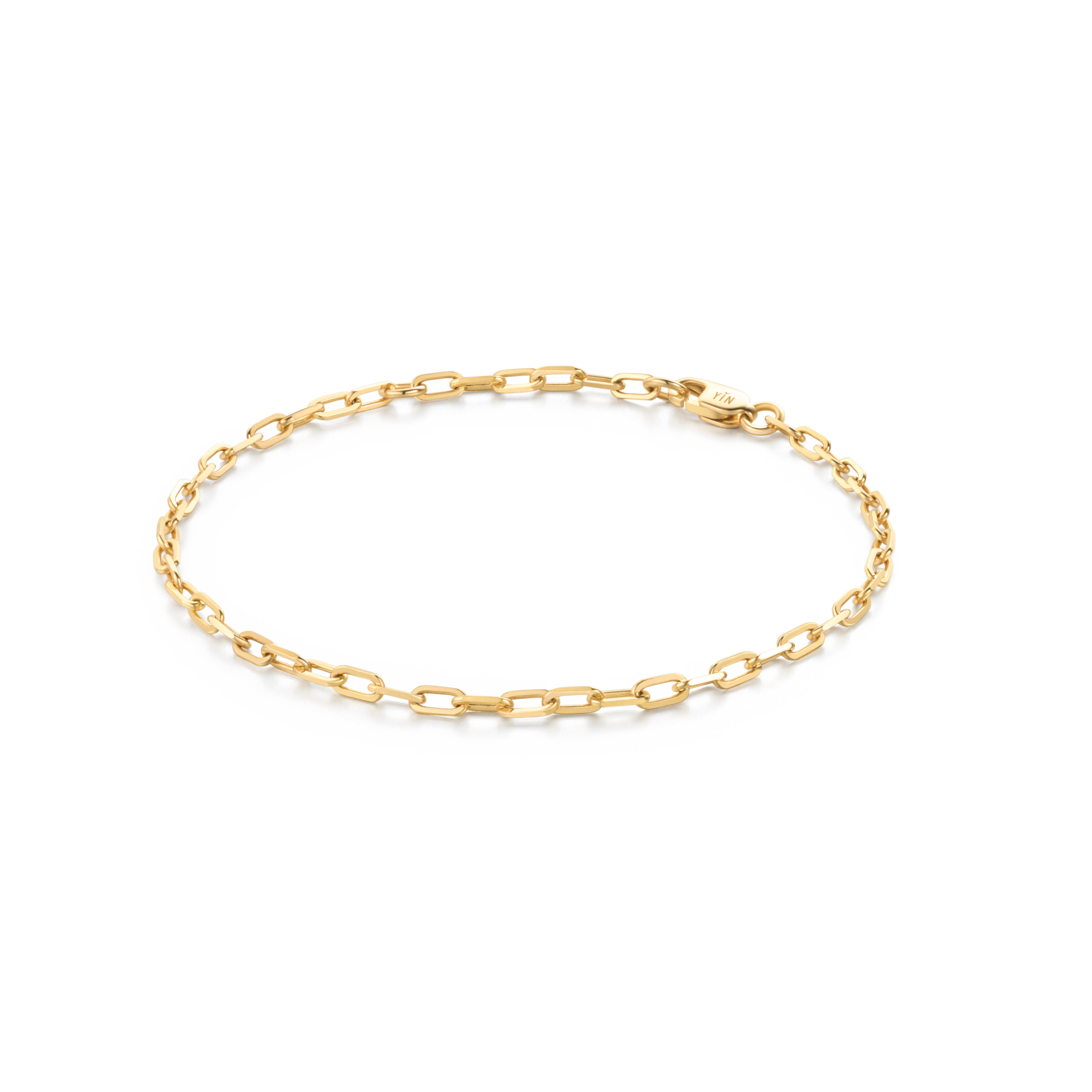 Paperclip Chain Bracelet - 18K Solid Gold - YIN Fine Jewelry - Chinese Modern Gold Jewelry