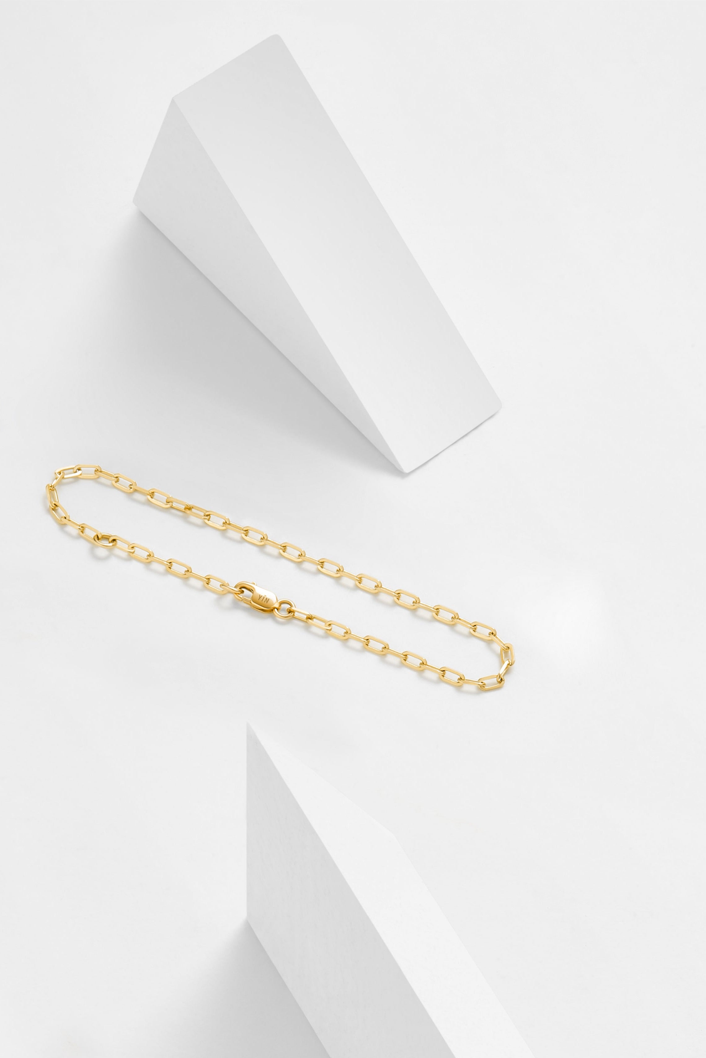 Paperclip Chain Bracelet - 18K Solid Gold - YIN Fine Jewelry - Chinese Modern Gold Jewelry