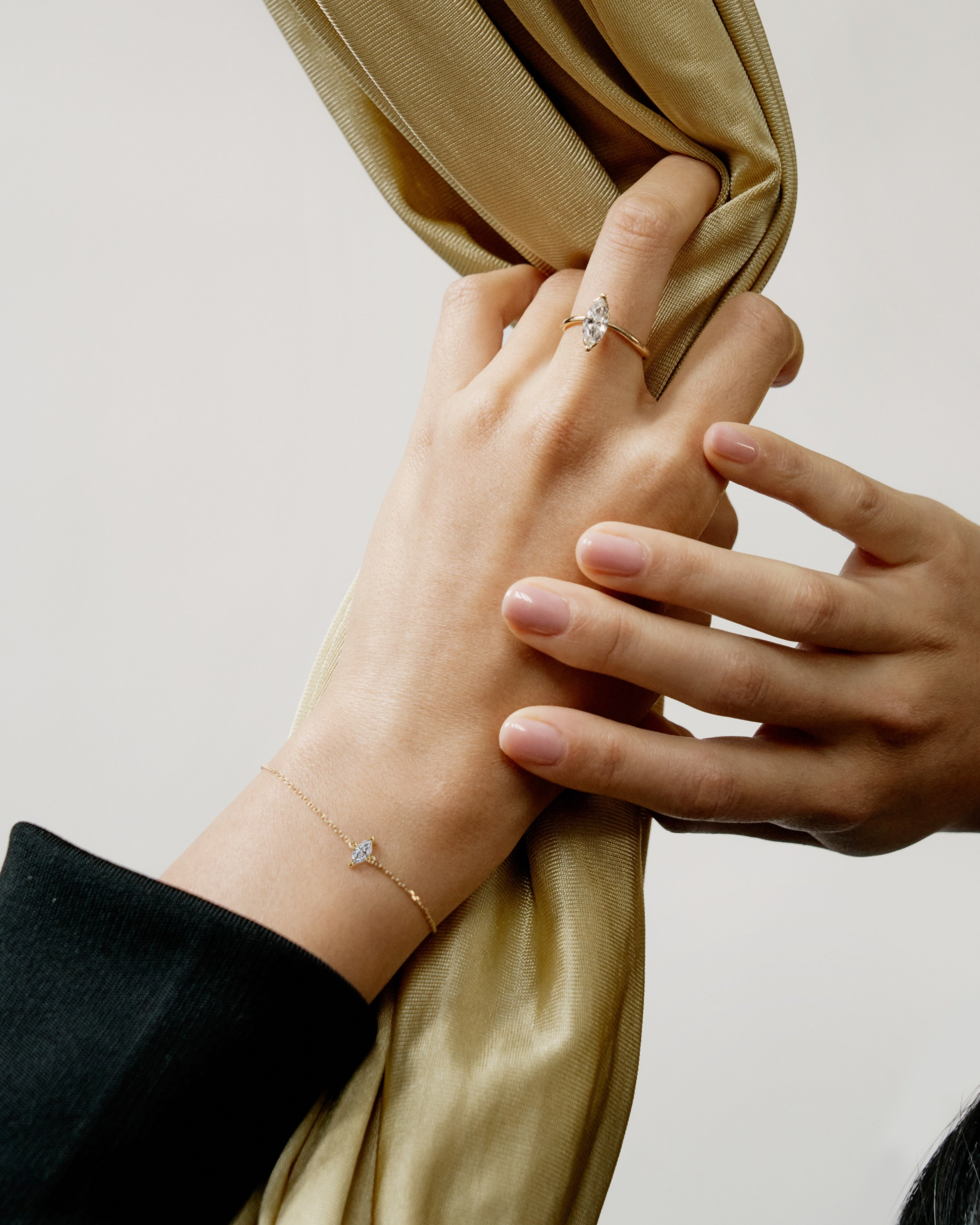 ReSingle®️ Lab Grown Diamond Bracelet - 18K Solid Gold - YIN Fine Jewelry - Chinese Modern Gold Jewelry