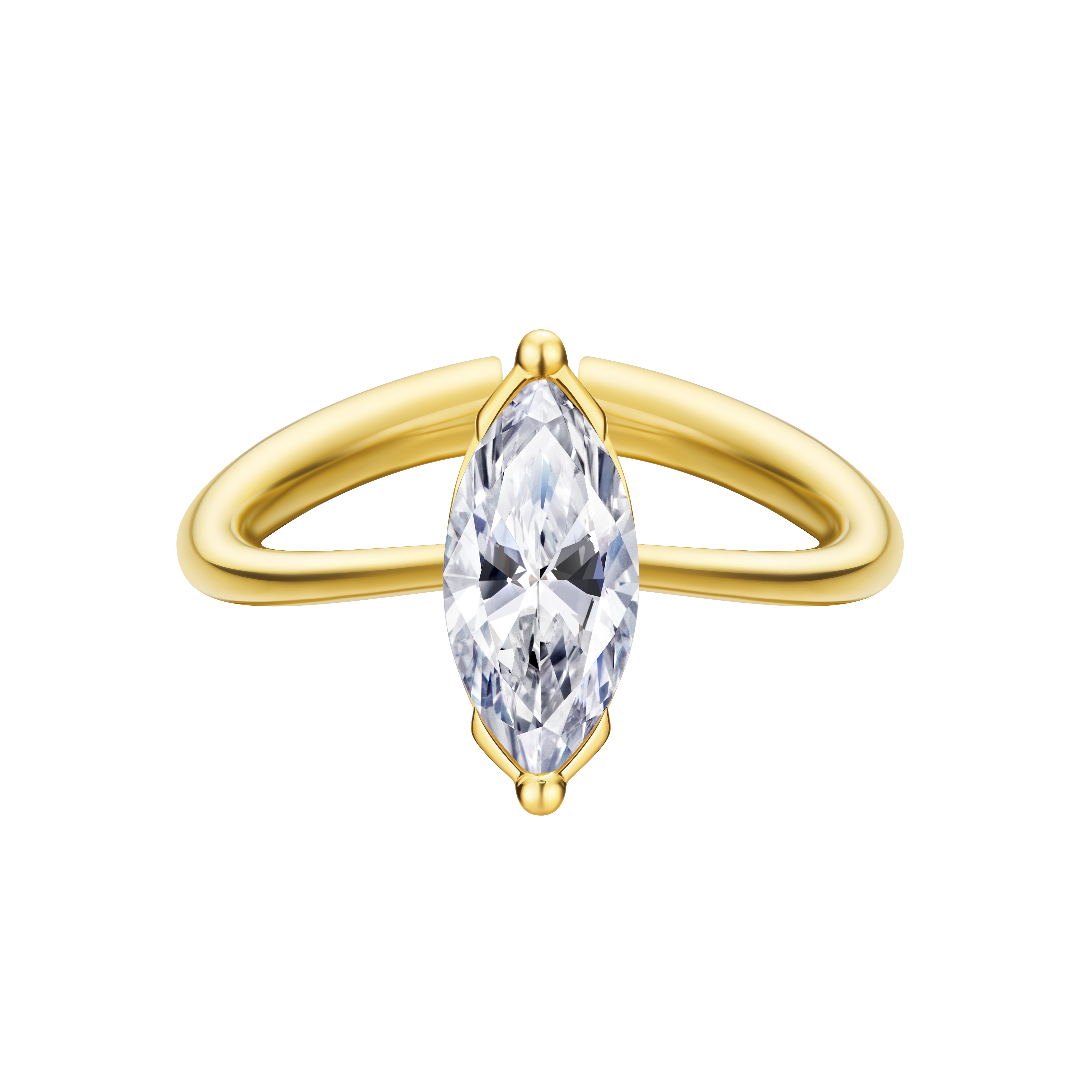 ReSingle®️ Lab Grown Diamond Ring - 18K Solid Gold - YIN Fine Jewelry - Chinese Modern Gold Jewelry