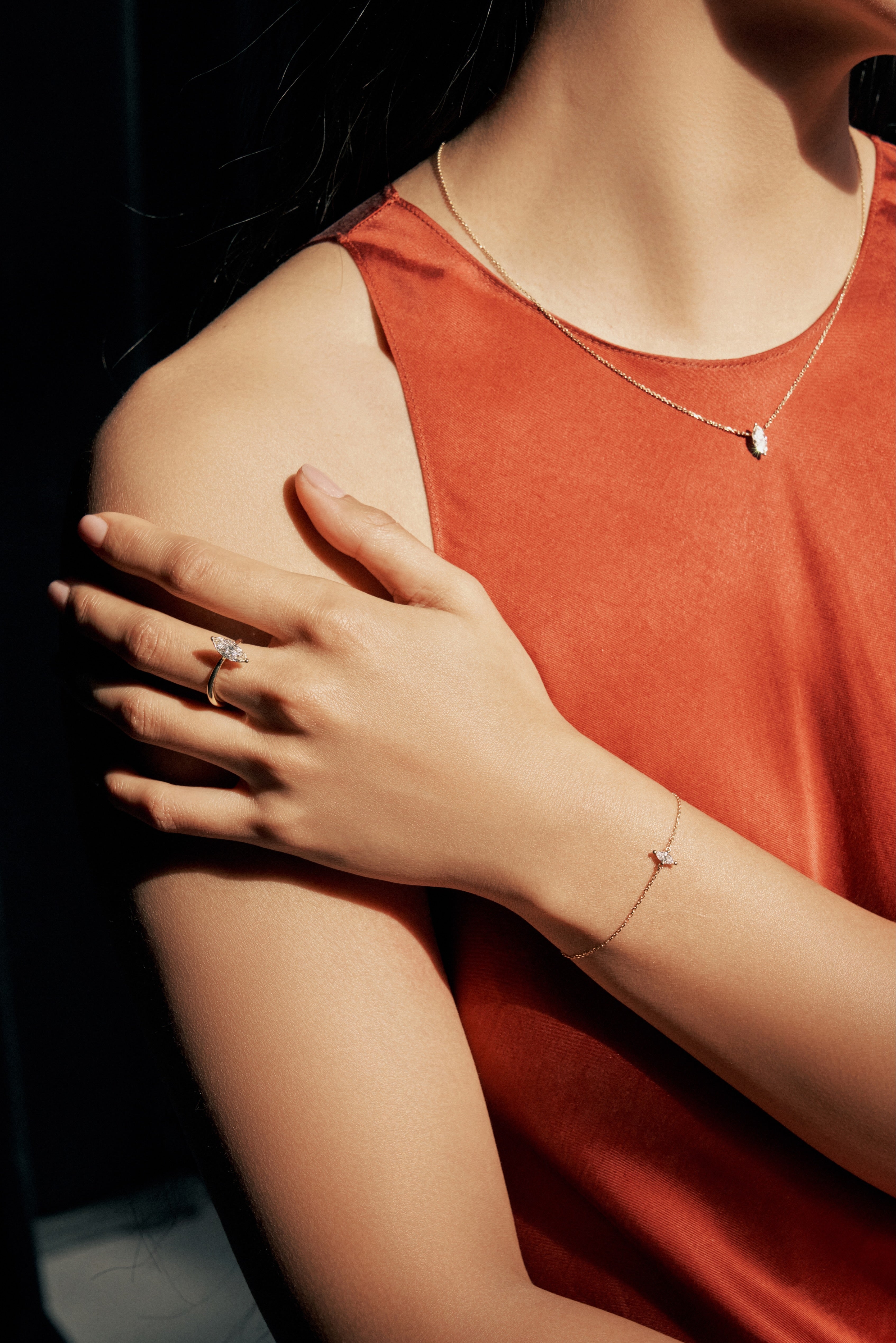 The Radiance Marquise Lab Grown Diamond Necklace