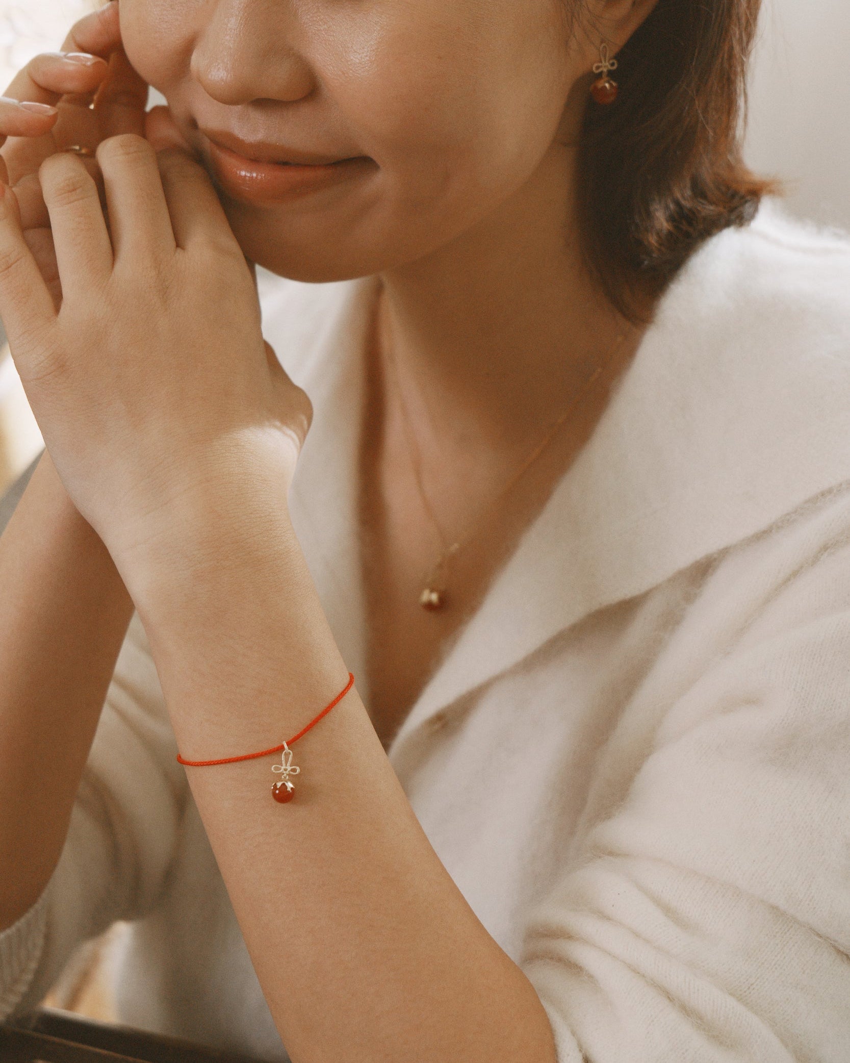 Tanghulu Wan-Knot Red String Bracelet