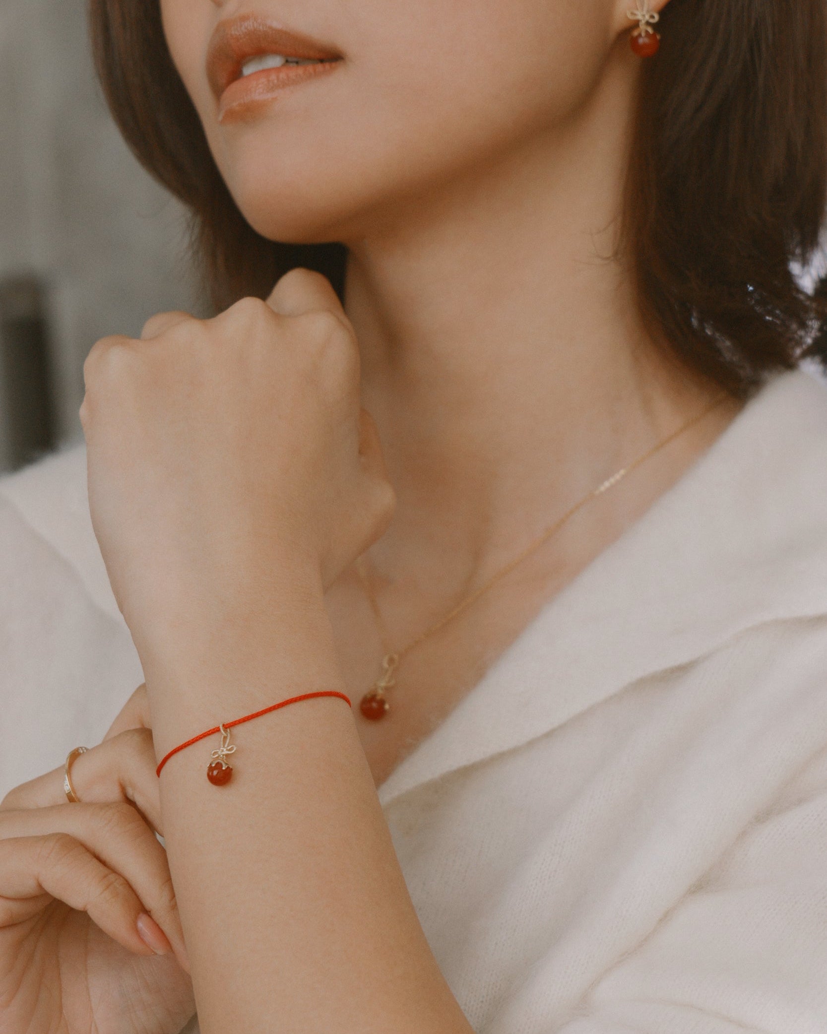 Tanghulu Wan-Knot Red String Bracelet