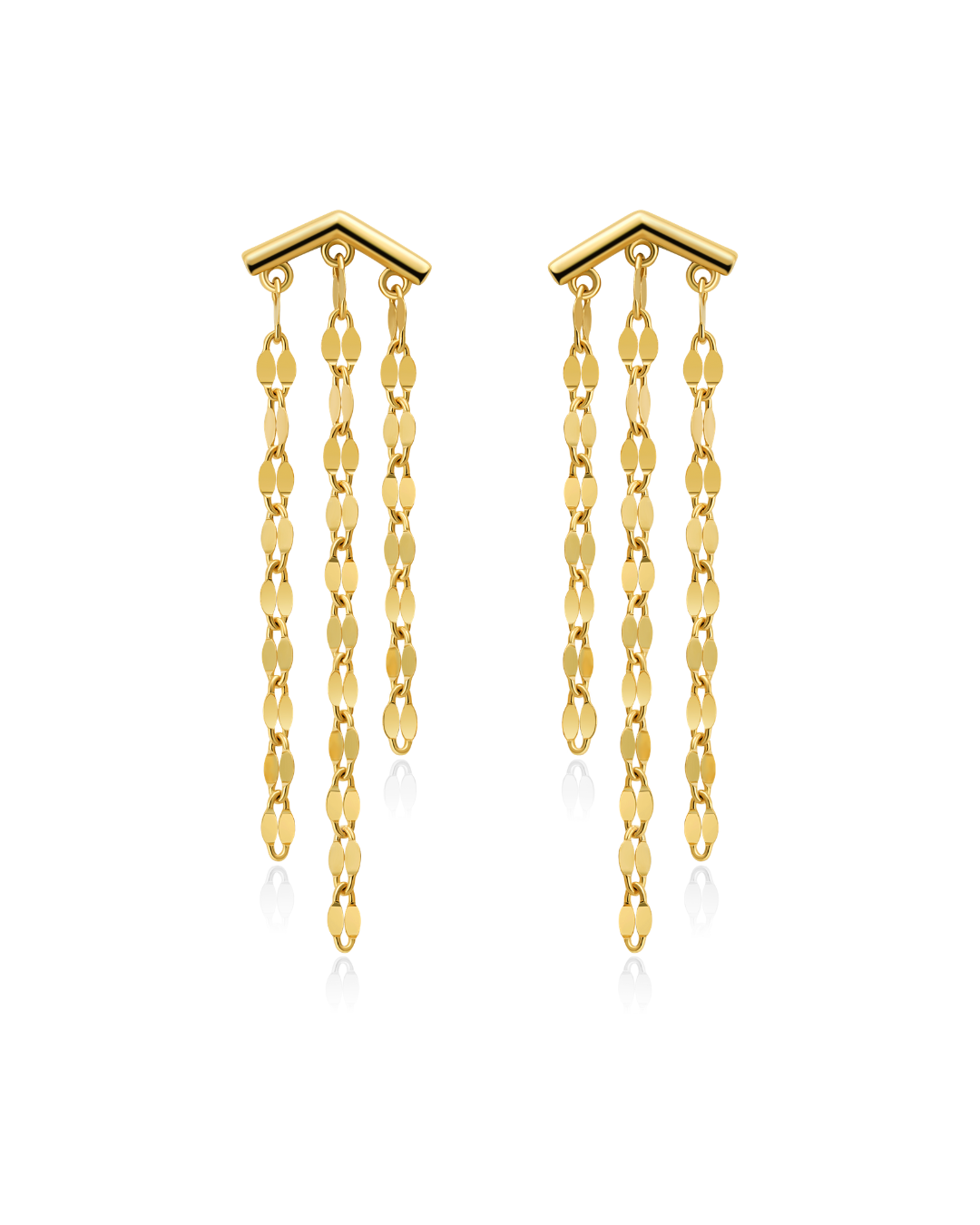 The Essentials Petal Chain Drop Earrings