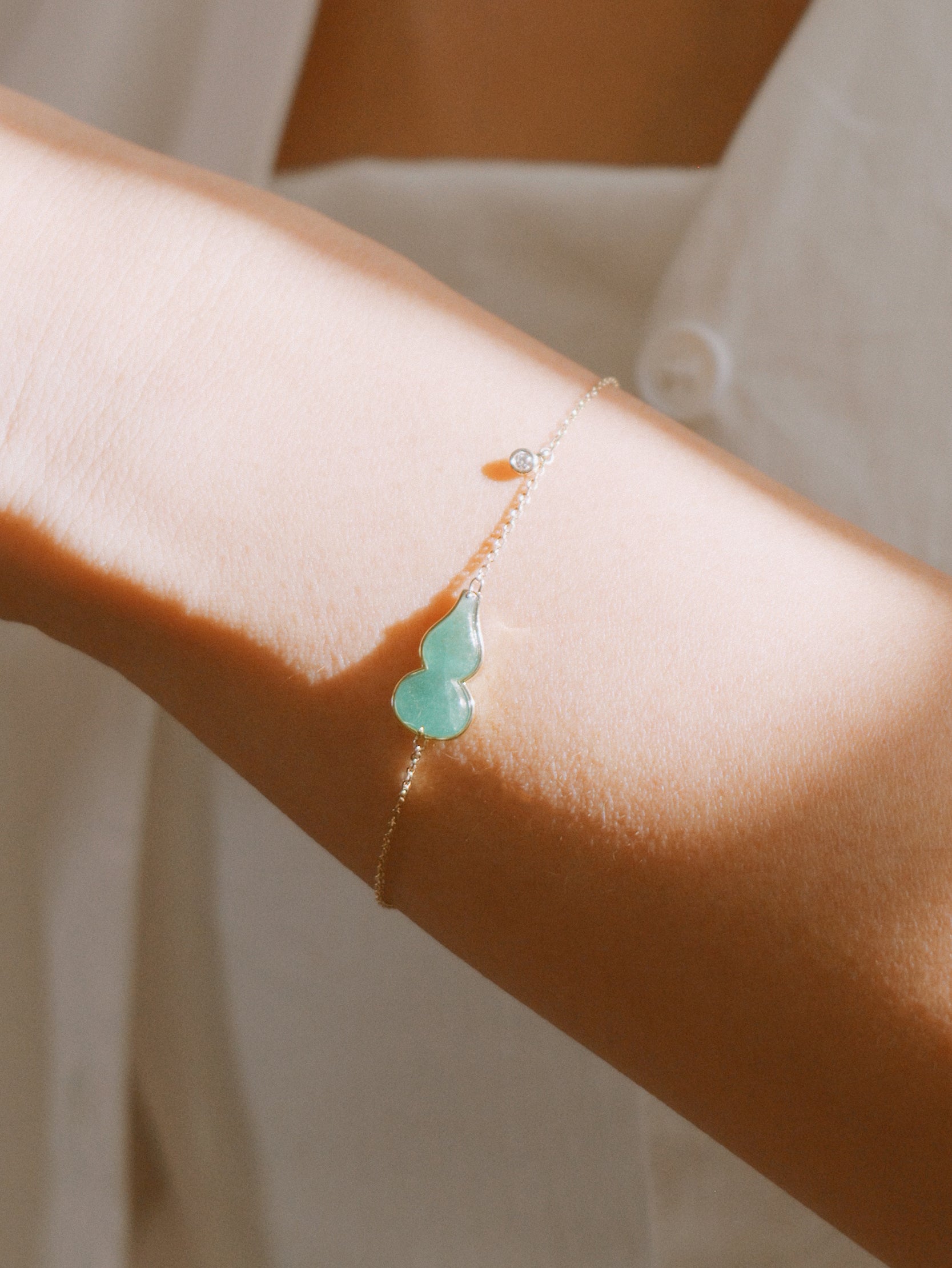 The Celadon Jade Hulu Bracelet