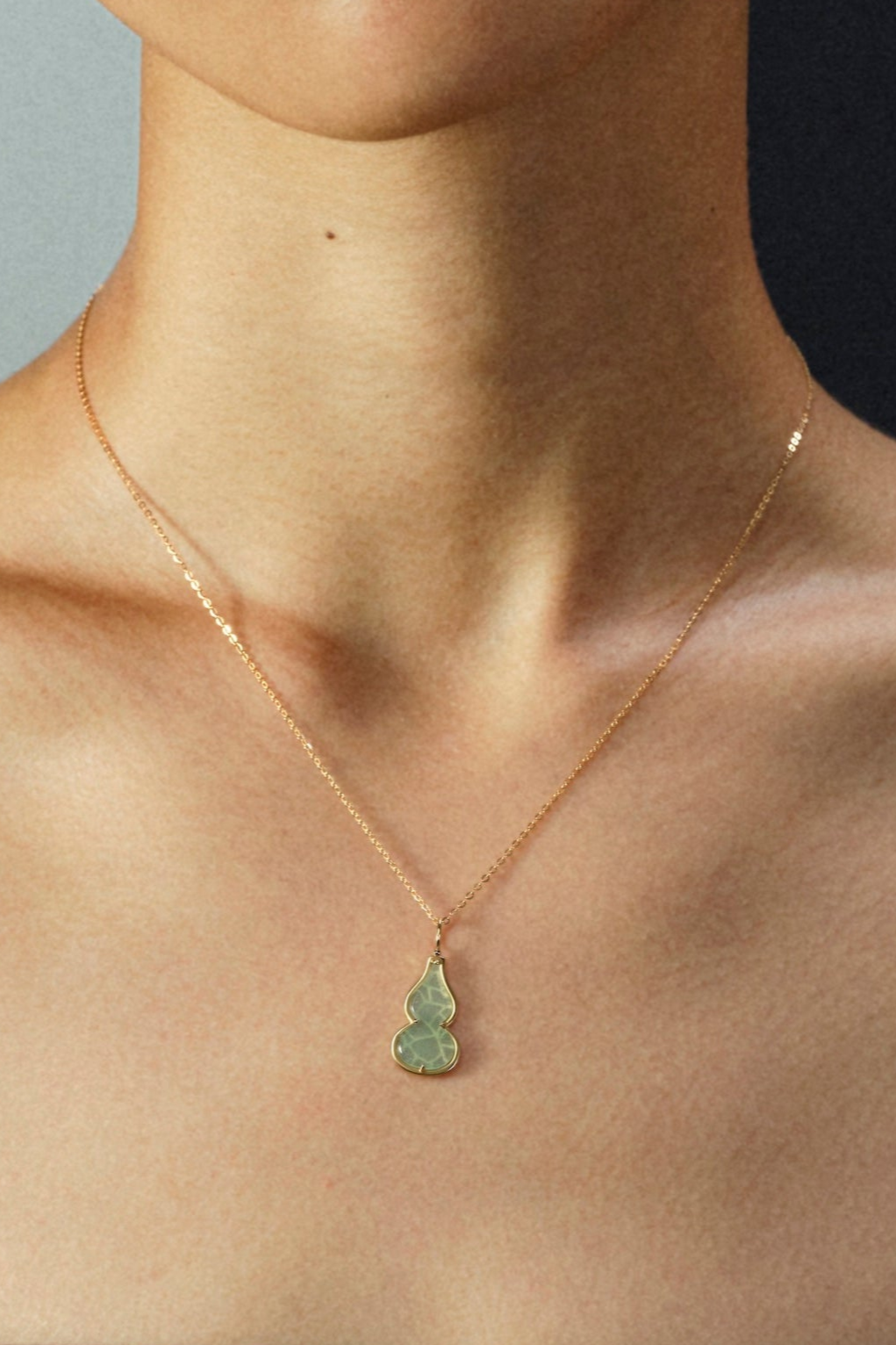 The Celadon Jade Hulu Necklace