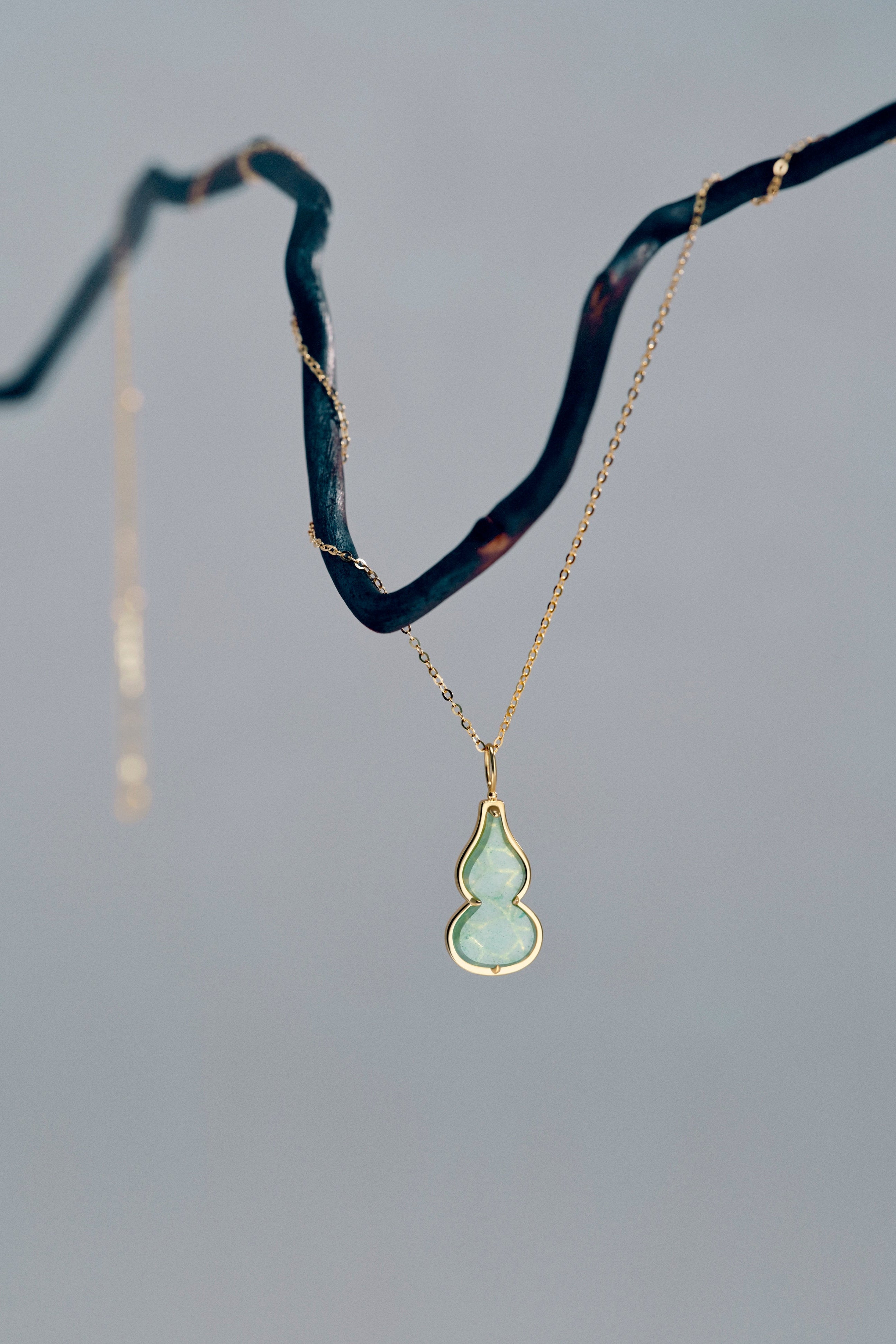 The Celadon Jade Hulu Necklace