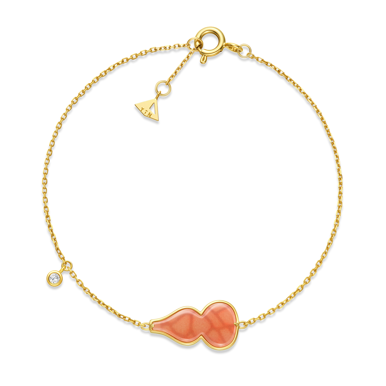 The Celadon Red Jade Hulu Bracelet