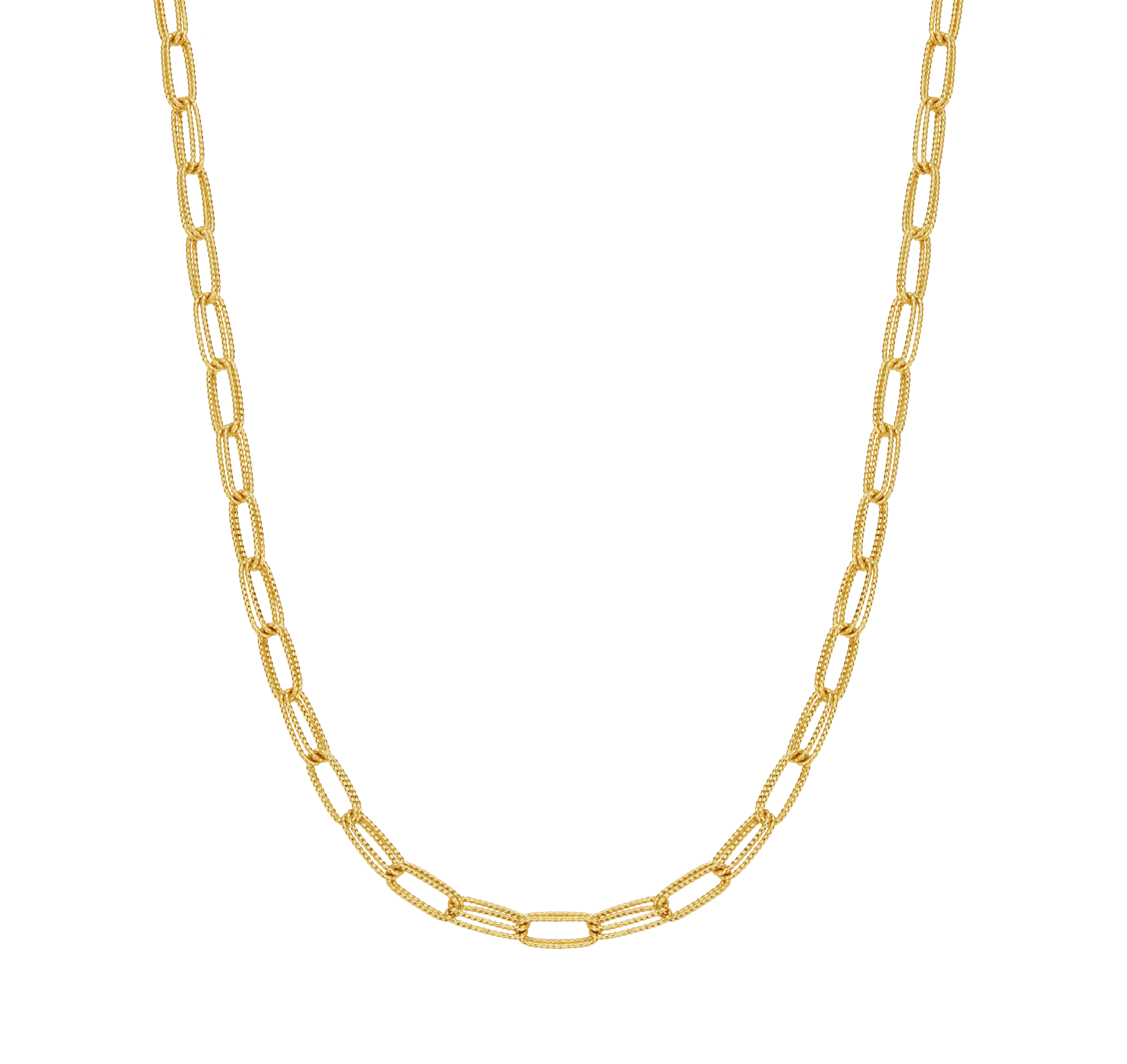 The Essentials Double Paperclip Chain Necklace - 18K Solid Gold - YIN Fine Jewelry - Chinese Modern Gold Jewelry
