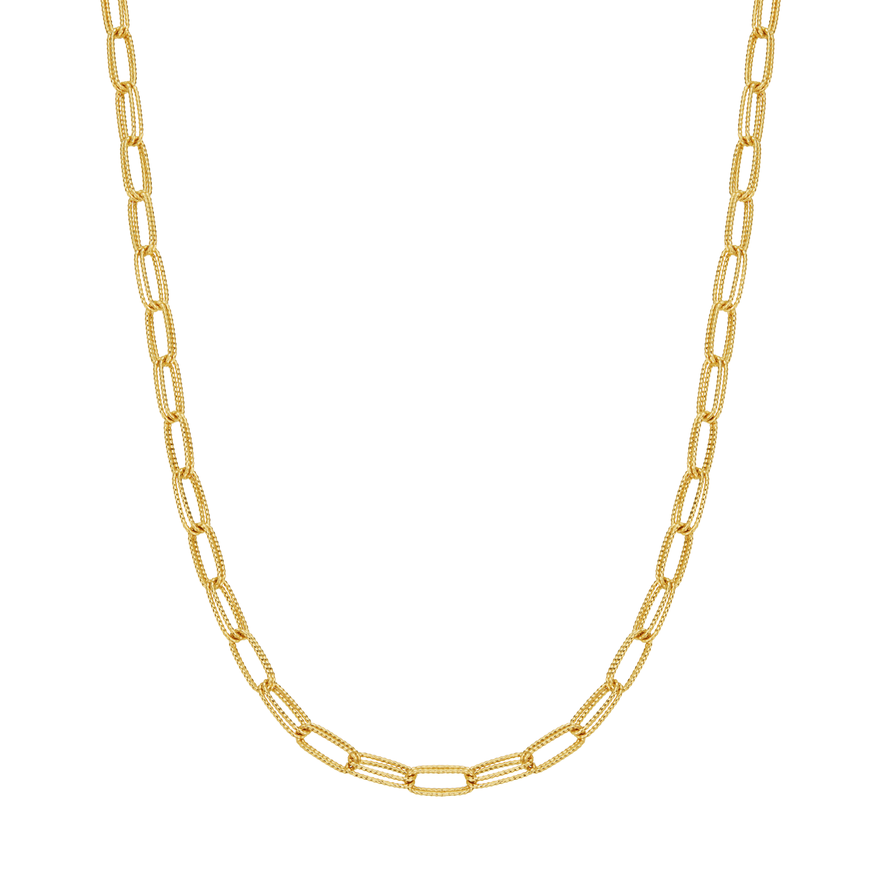 The Essentials Double Paperclip Chain Necklace - 18K Solid Gold - YIN Fine Jewelry - Chinese Modern Gold Jewelry