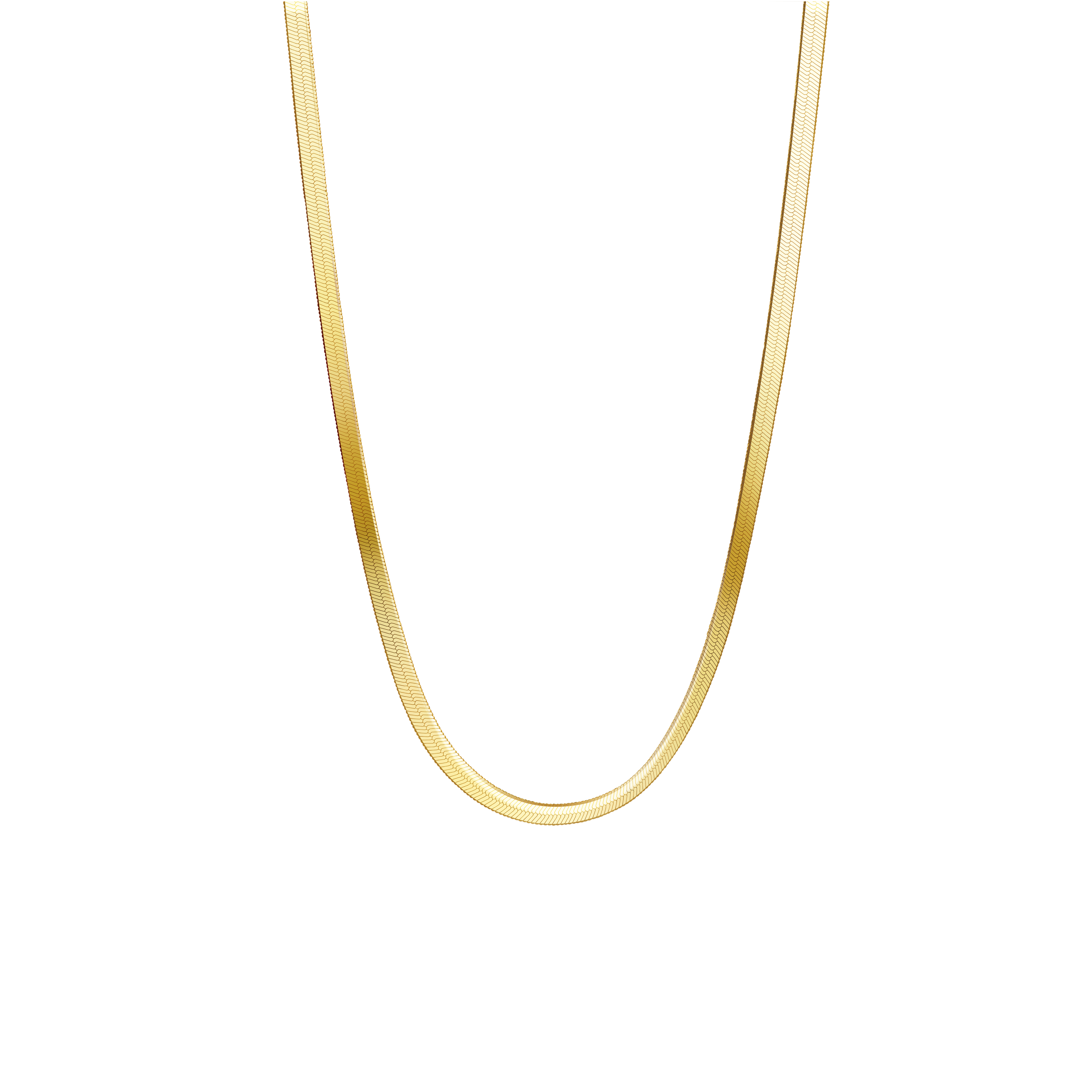 The Essentials Herringbone Necklace - 18K Solid Gold - YIN Fine Jewelry - Chinese Modern Gold Jewelry