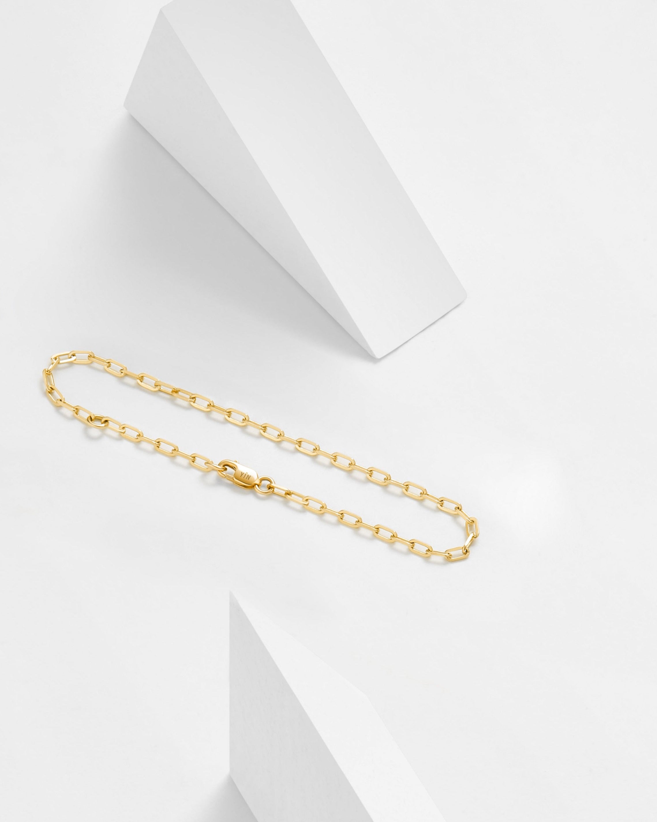 Paperclip Chain Bracelet - 18K Solid Gold - YIN Fine Jewelry - Chinese Modern Gold Jewelry