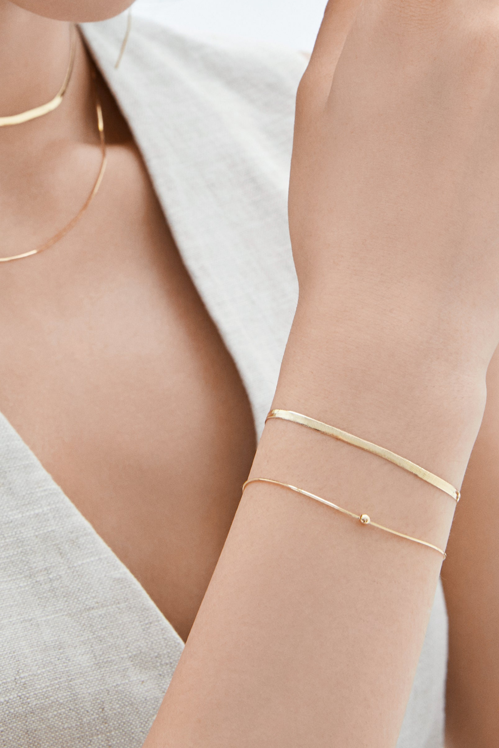 The Essentials Ultra Thin Silk Bracelet - 18K Solid Gold - YIN Fine Jewelry - Chinese Modern Gold Jewelry