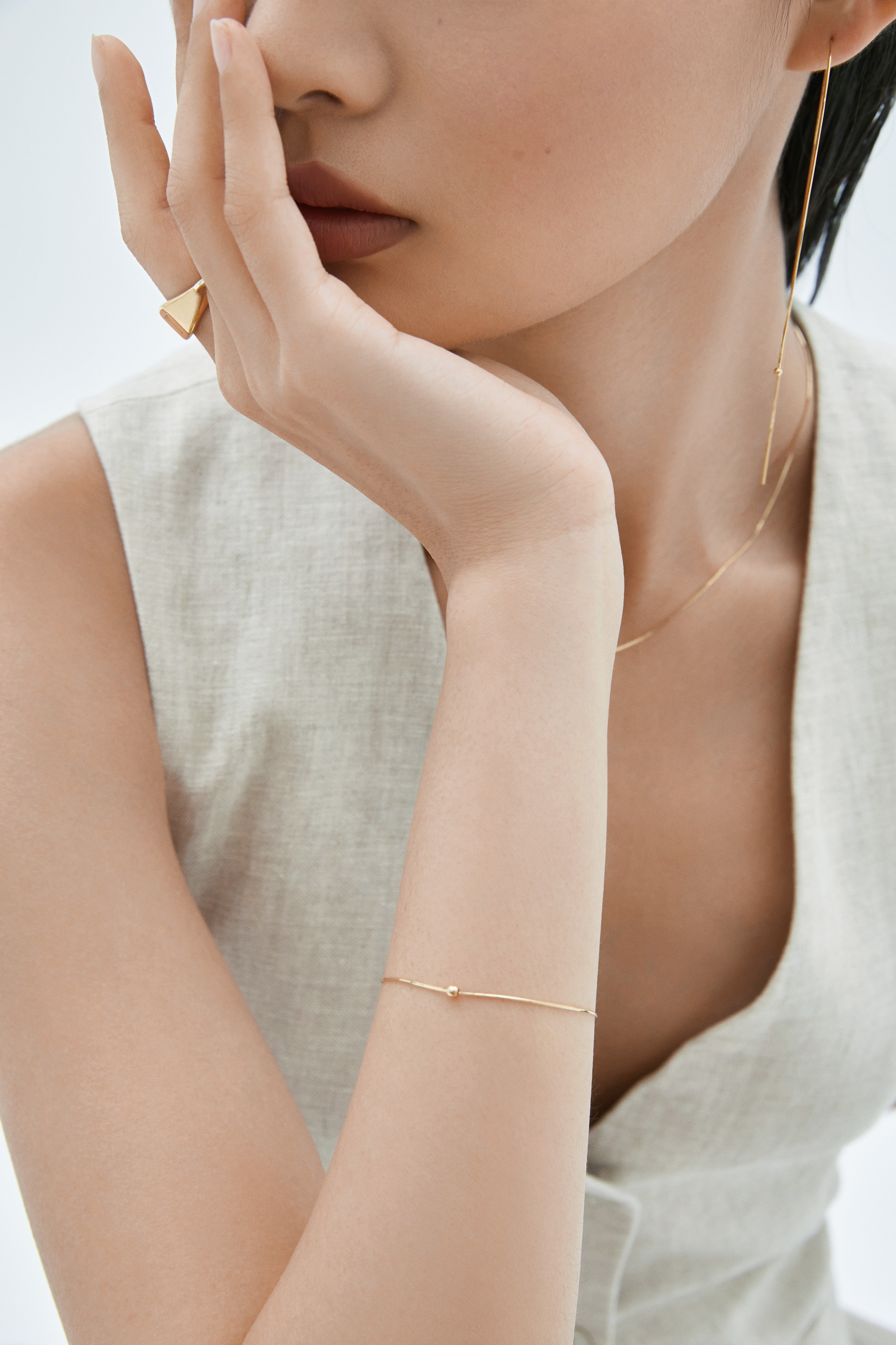 The Essentials Ultra Thin Silk Bracelet - 18K Solid Gold - YIN Fine Jewelry - Chinese Modern Gold Jewelry