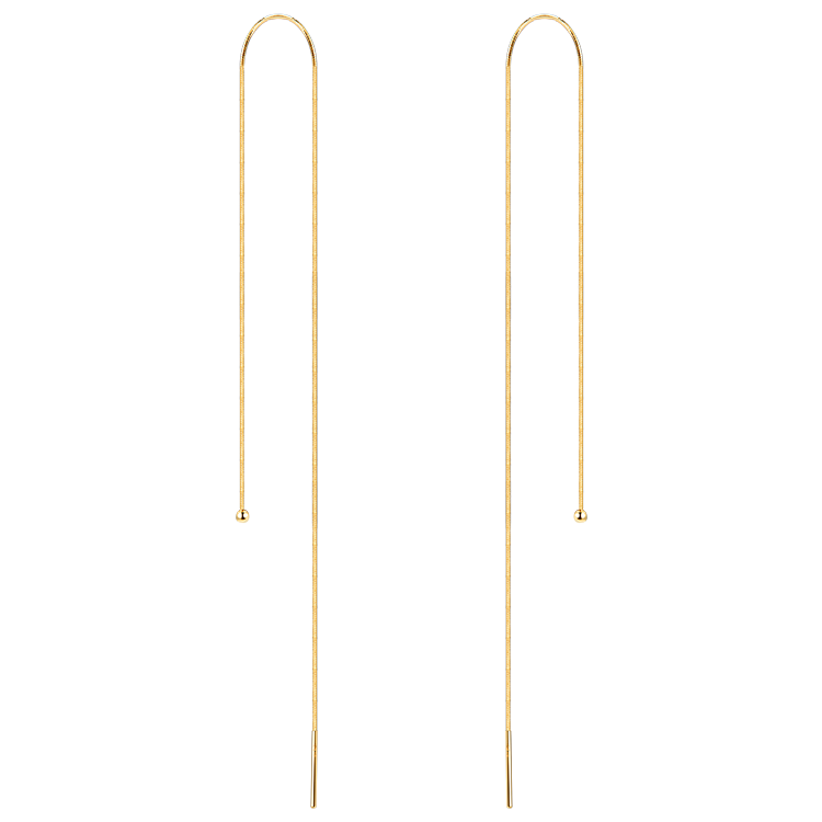 The Essentials Ultra Thin Silk Ear Threader - 18K Solid Gold - YIN Fine Jewelry - Chinese Modern Gold Jewelry