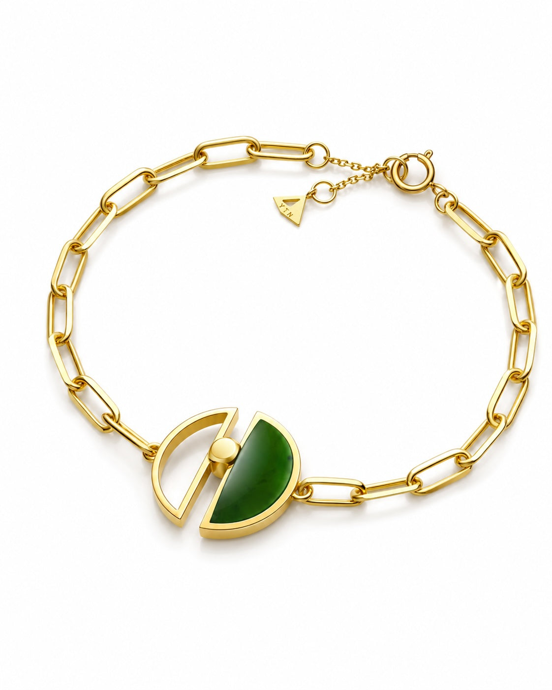 The Game of Go Hetian Green Jade Bracelet