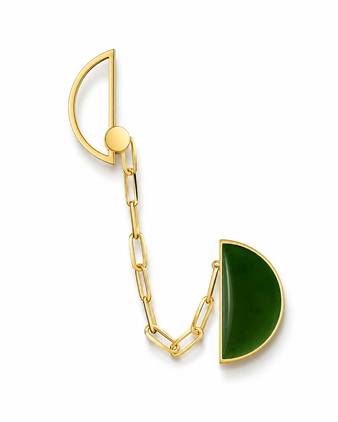 The Game of Go Hetian Green Jade Brooch