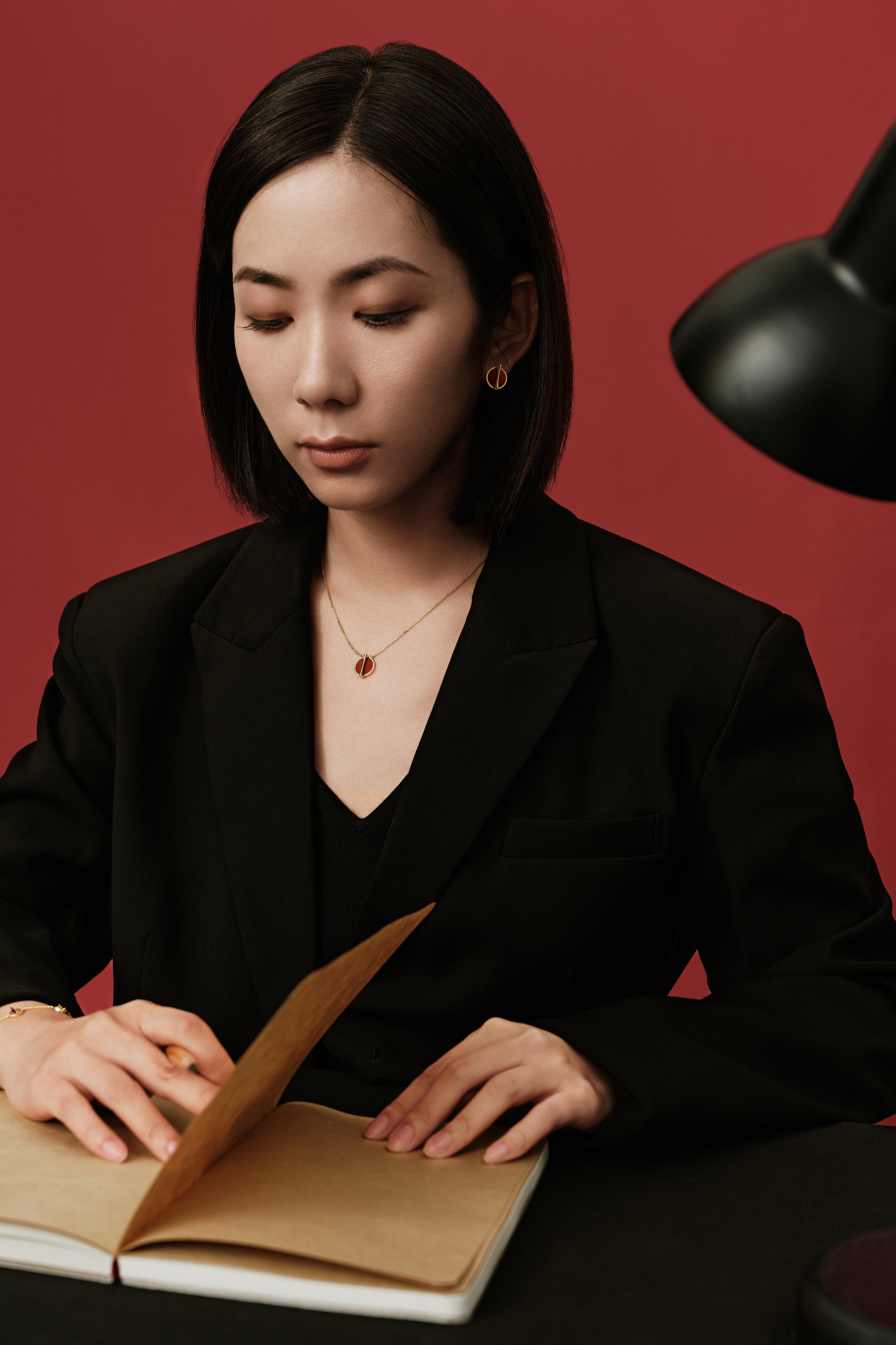 The Golden Ratio 3-motif Bracelet - Carnelian - 18K Solid Gold - YIN Fine Jewelry - Chinese Modern Gold Jewelry