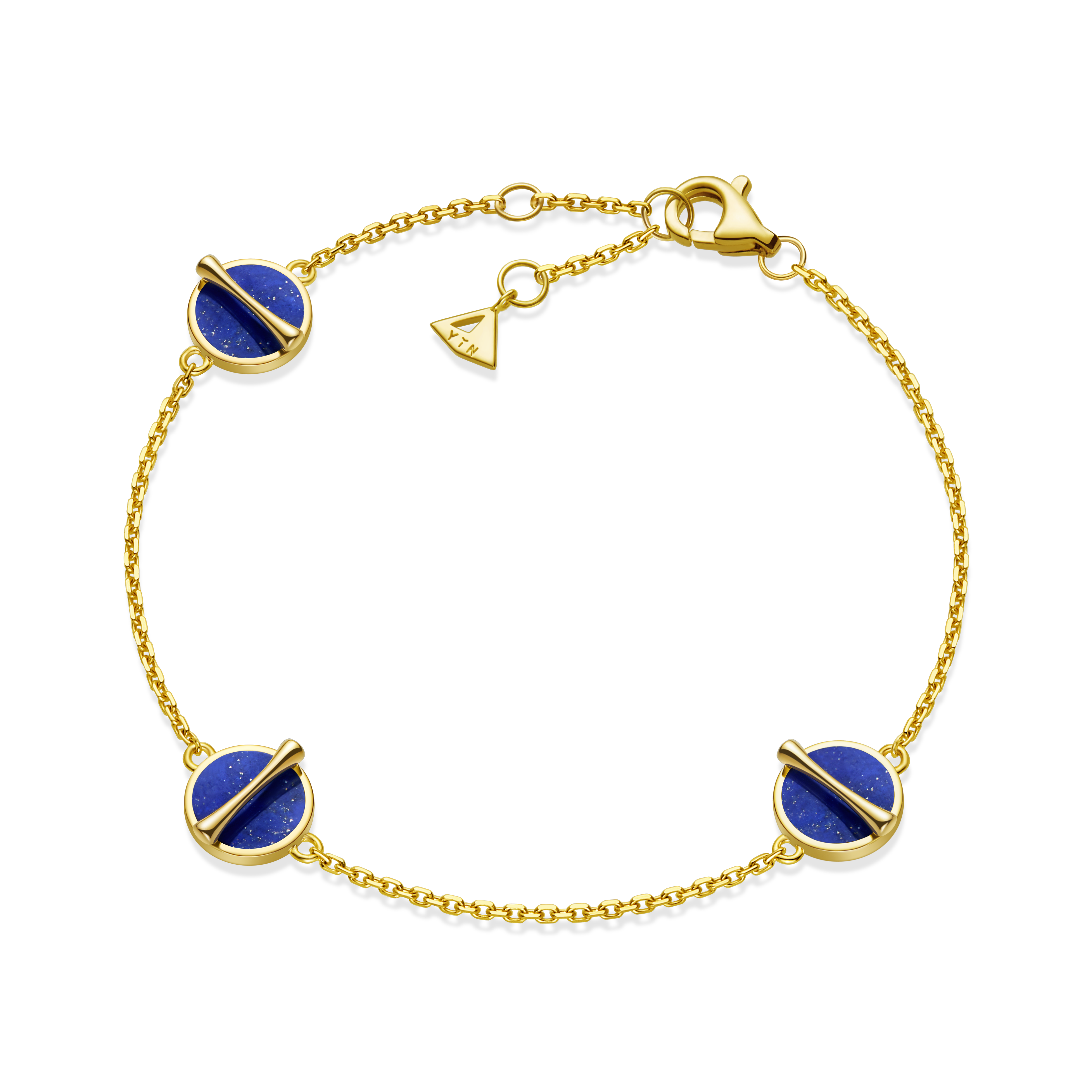 The Golden Ratio 3-motif Bracelet - Lapis