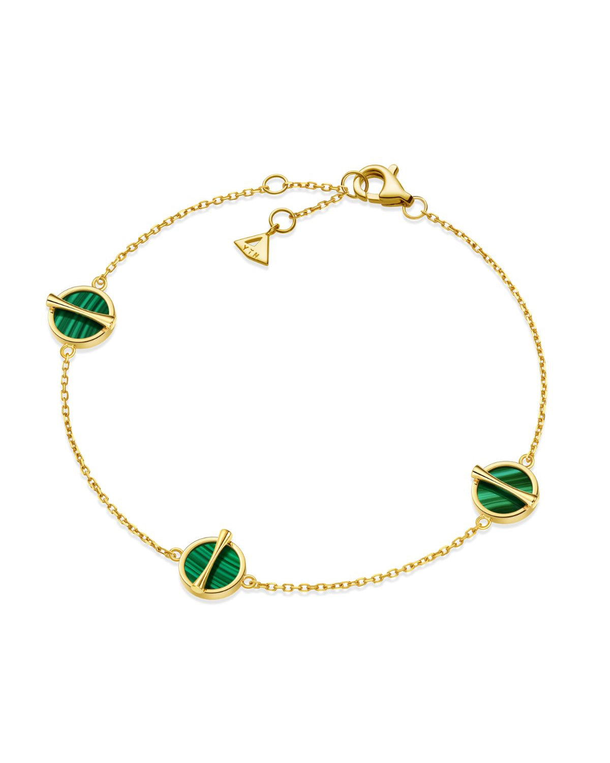 The Golden Ratio 3-motif Bracelet - Malachite