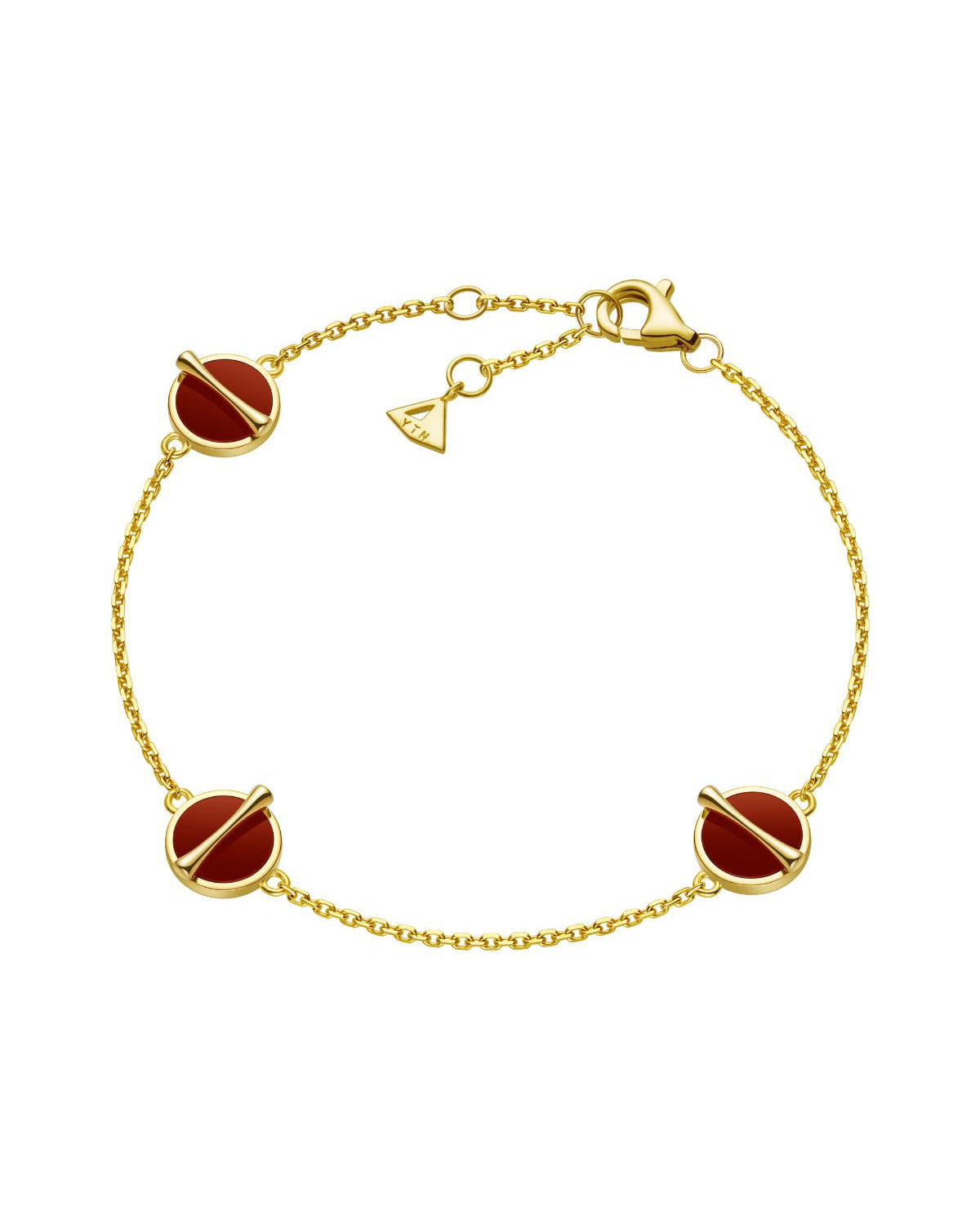 The Golden Ratio 3-motif Bracelet - Carnelian