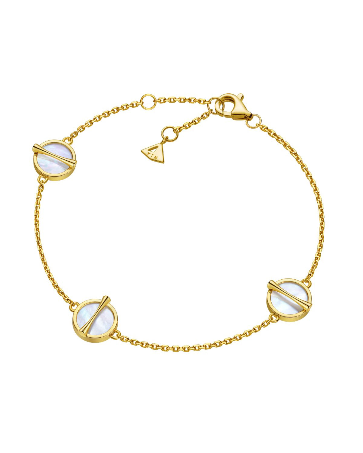 The Golden Ratio 3-motif Bracelet - Mother-of-Pearl