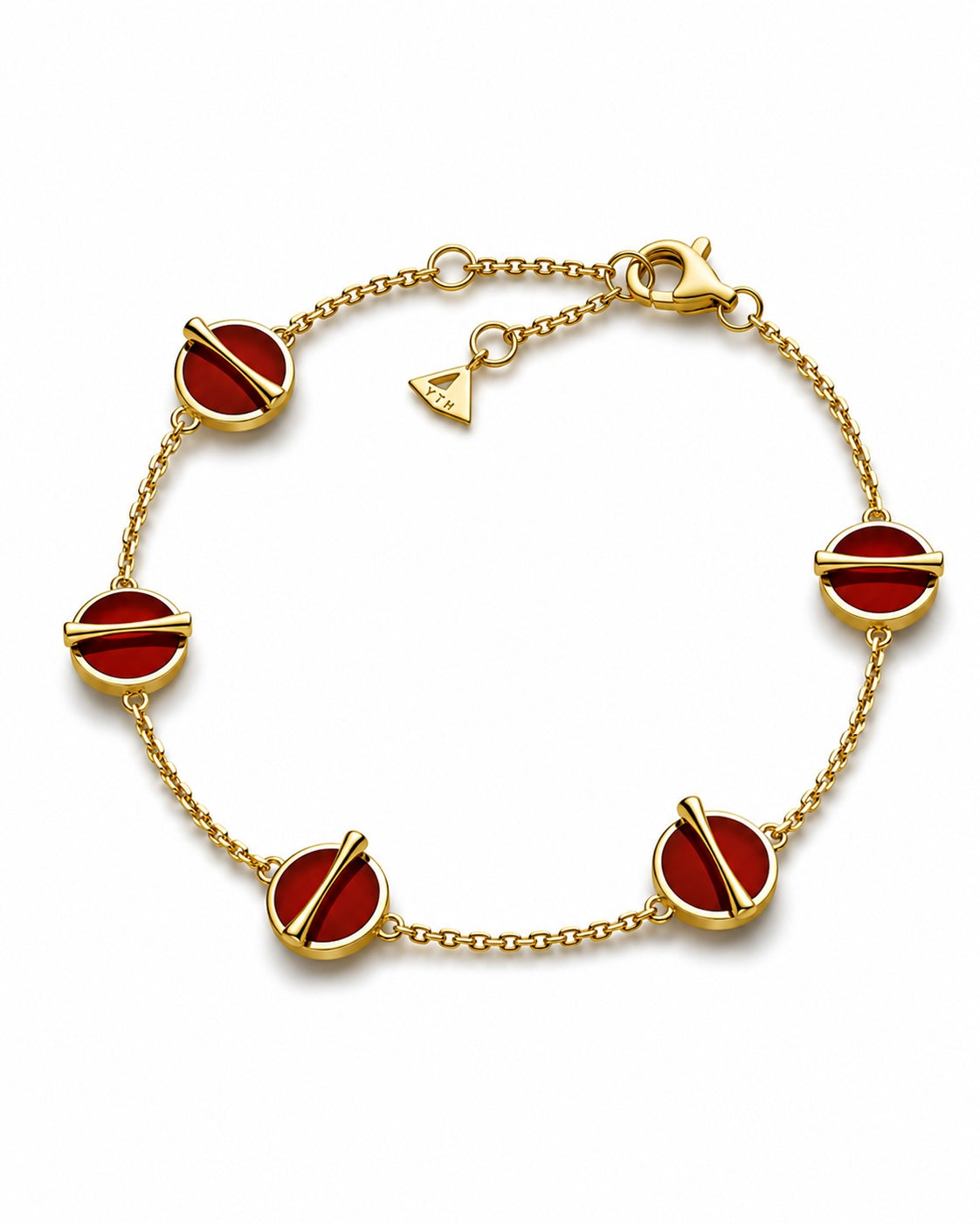 The Golden Ratio 5-motif Bracelet - Carnelian
