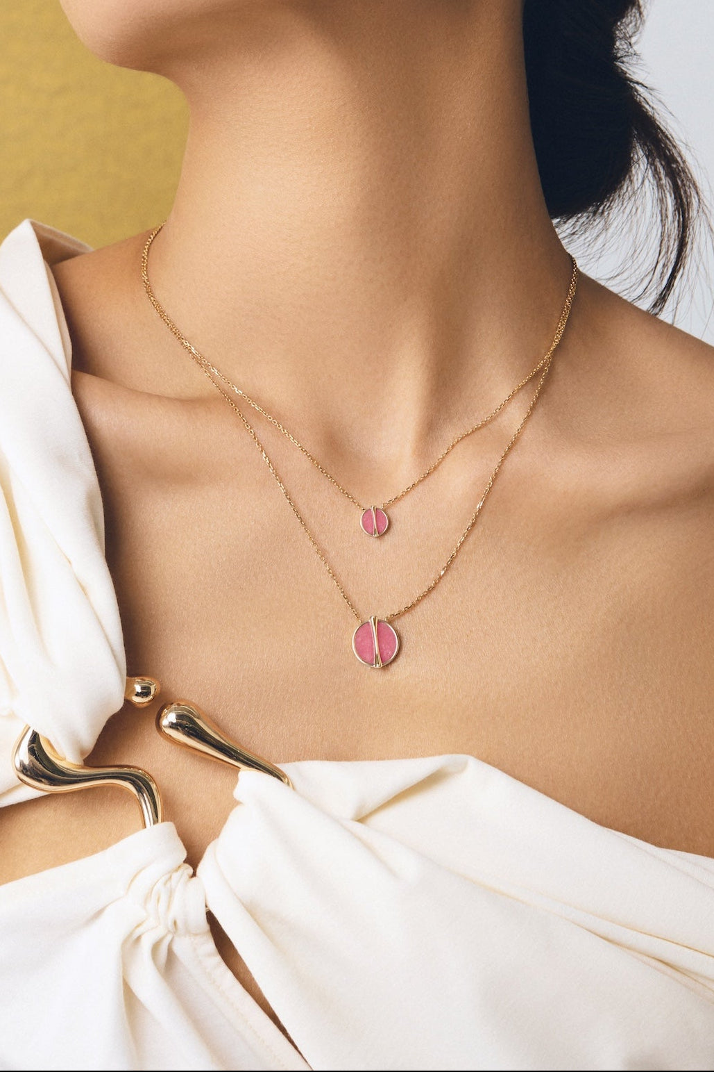 The Golden Ratio Necklace - Rhodonite