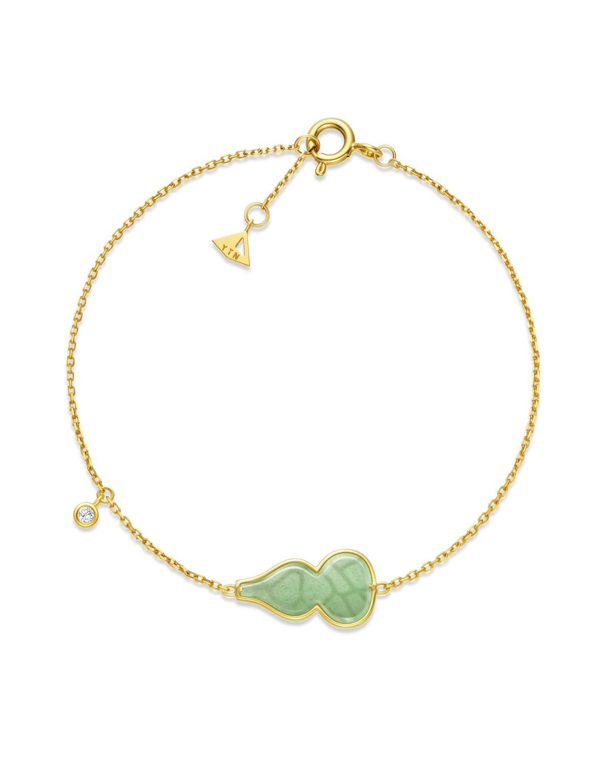 The Hulu Green Jade Gourd Bracelet