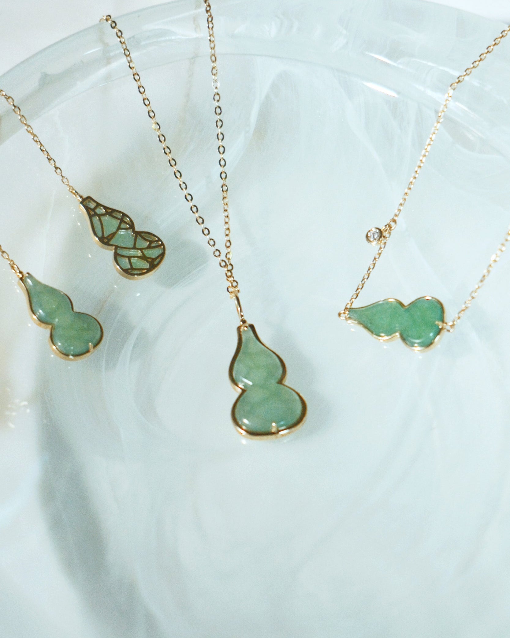 The Hulu Green Jade Gourd Bracelet